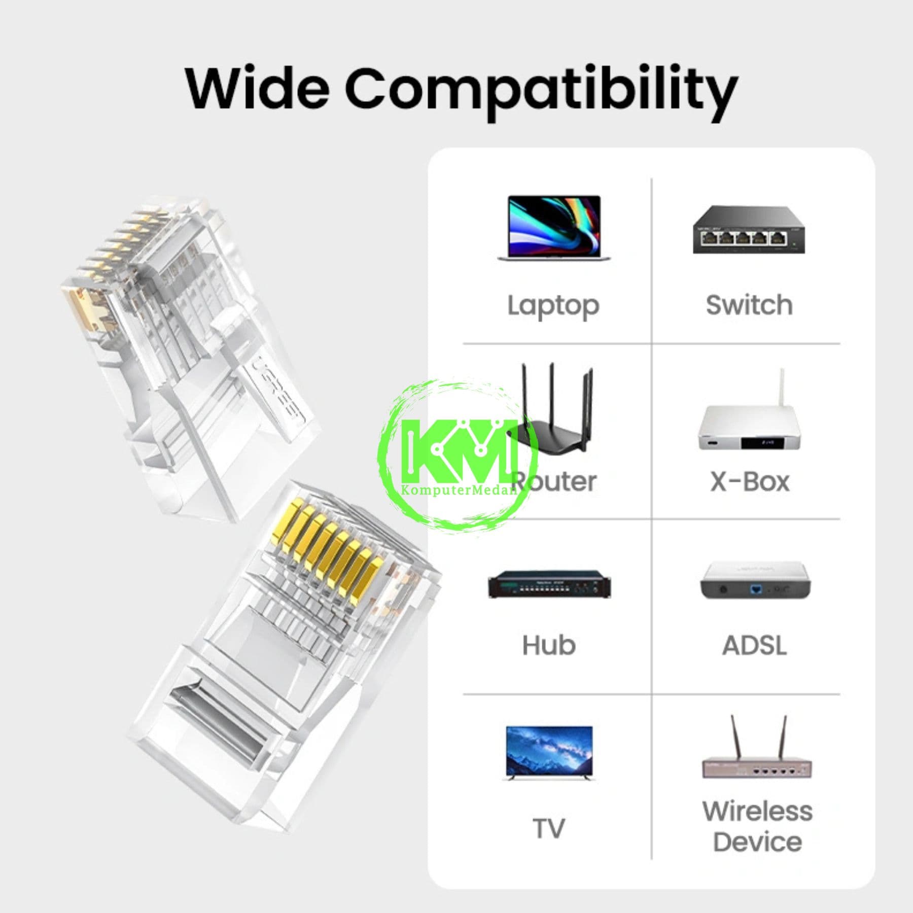 UGREEN RJ45 MODULAR PLUG CAT6 (100 PCS) / 60558 - Image 4