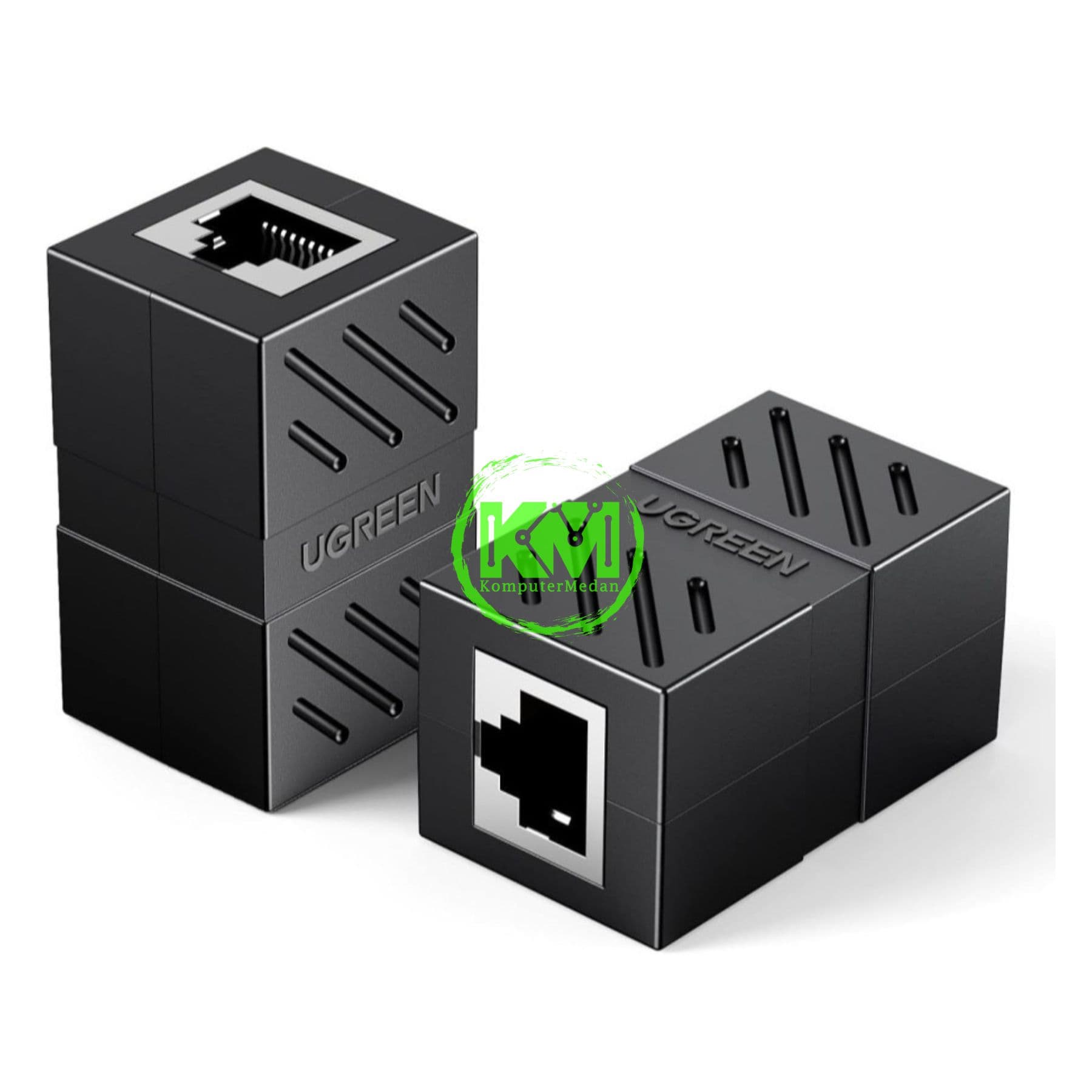 UGREEN NETWORK KEYSTONE COUPLER RJ45 CAT5/6/7 BLACK / 20390 - Image 3
