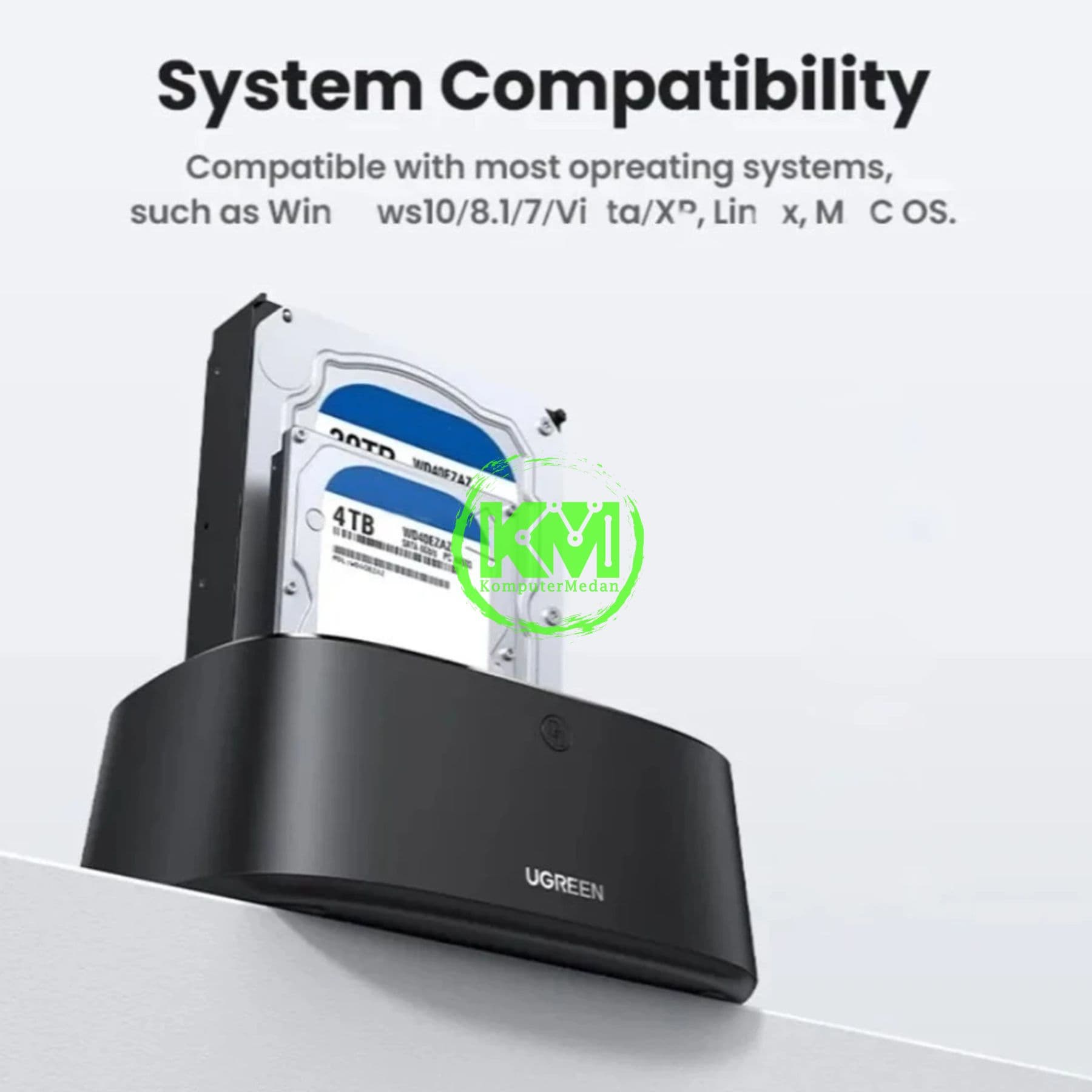UGREEN USB 3.0 TO SATA DUAL SLOT HARD DRIVE DOCKING STATION / 50857 - Image 5