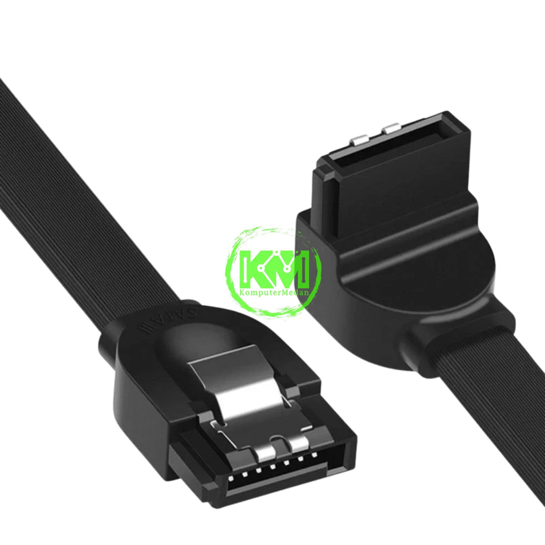 UGREEN FLAT ANGLED CABLE SATA-3 50CM BLACK / 30797 - Image 4