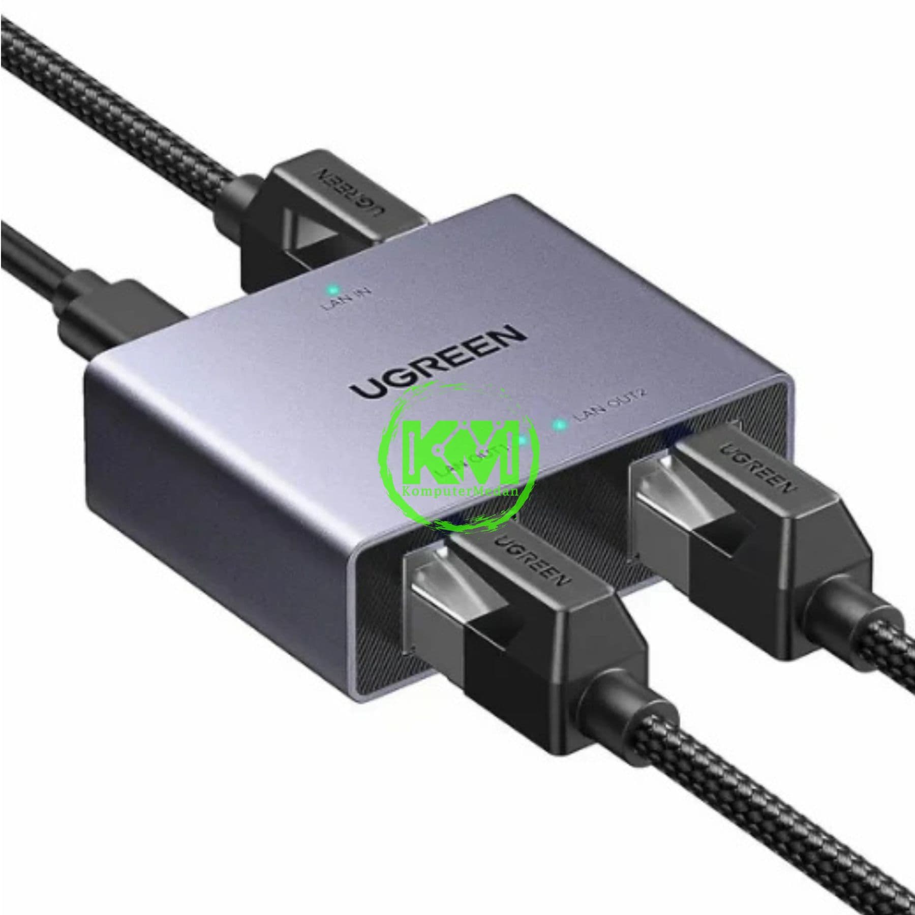 UGREEN ADAPTER RJ45 SPLITTER 1000MBPS GRAY / 45311 - Image 1
