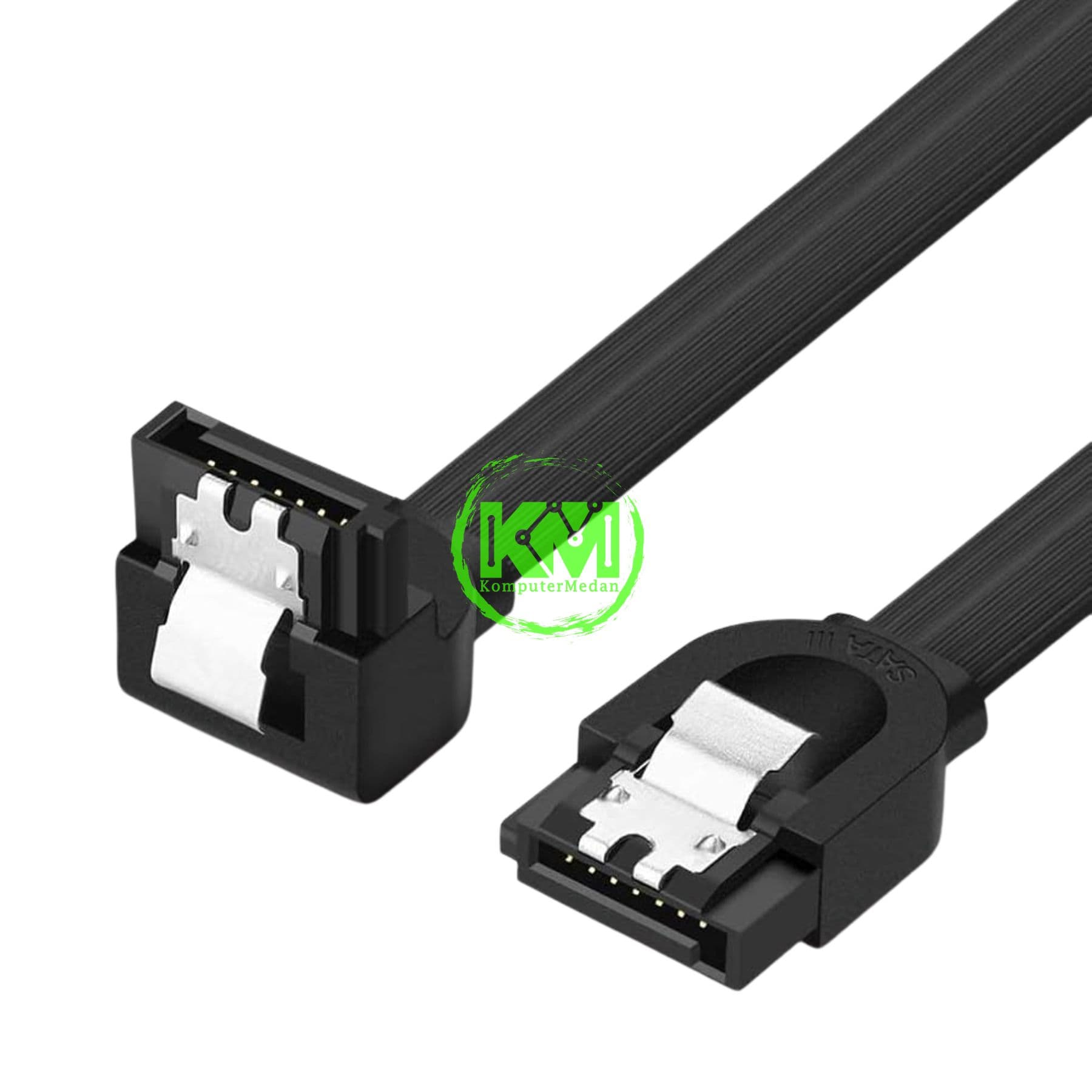 UGREEN FLAT ANGLED CABLE SATA-3 50CM BLACK / 30797 - Image 3