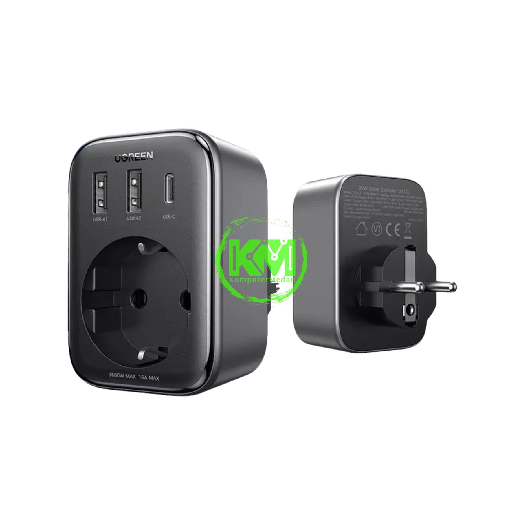 UGREEEN OUTLET EXTENDER 30W GRAY - PN 90613 - Image 2