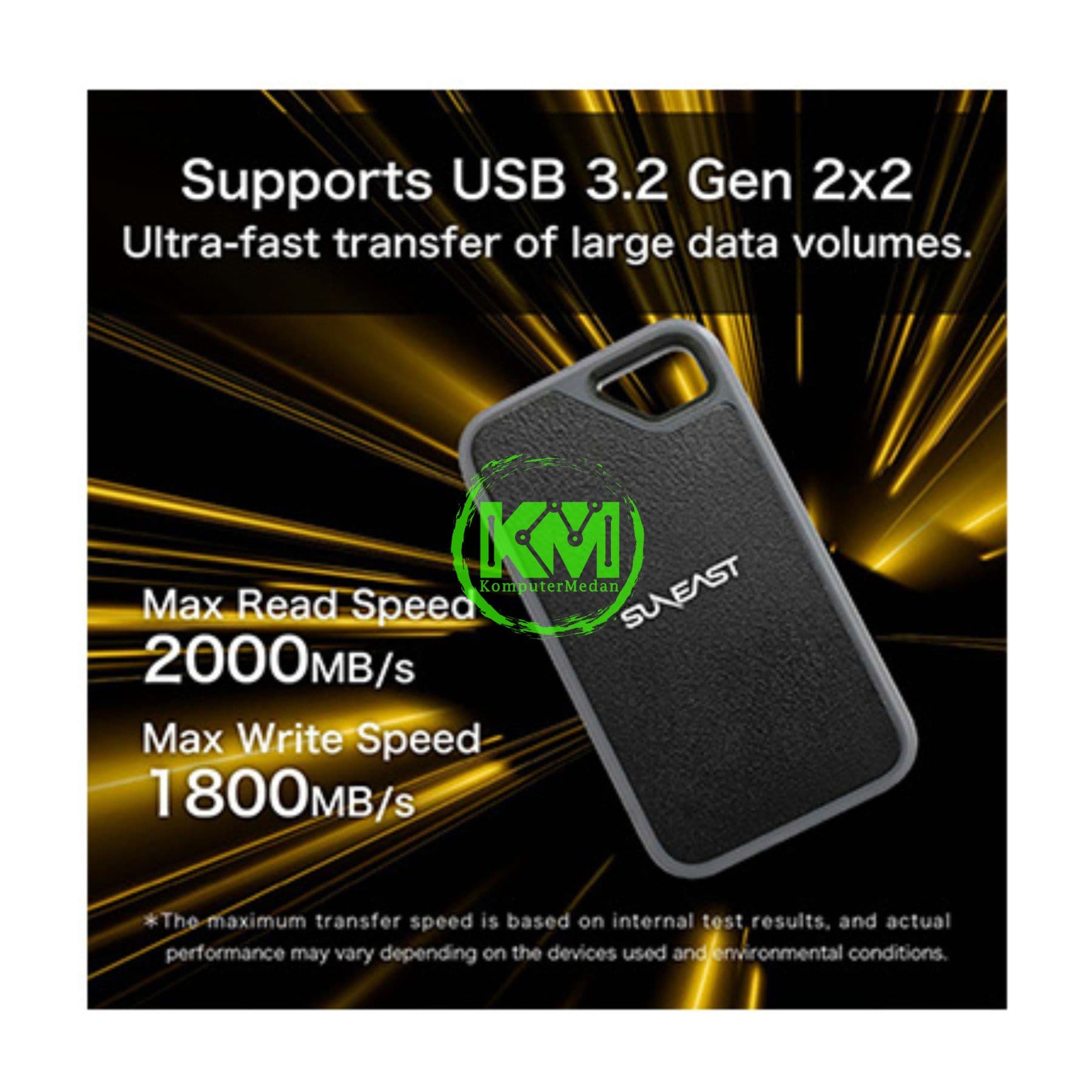 SUNEAST ULTIMATE PRO PORTABLE SSD GOLD SERIES - 1TB - Image 3