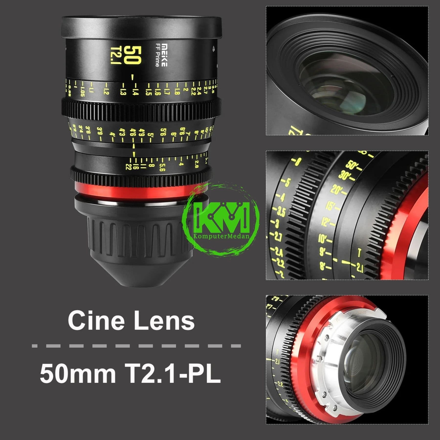 MEIKE FULL FRAME PRIME 50MM T2.1 CINE LENS FOR PL MOUNT CAMERAS - MK - FF50T21 - PL - Image 5