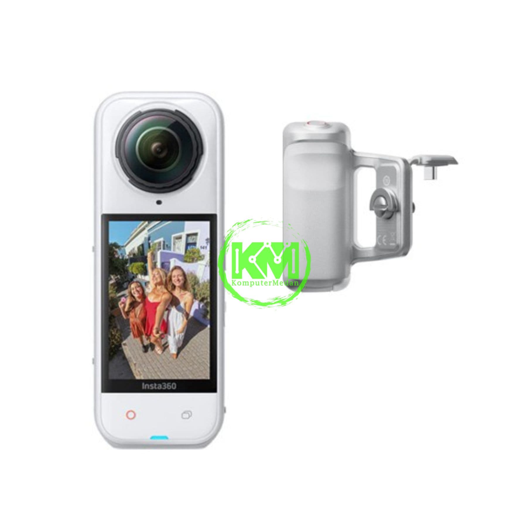INSTA 360 X5 PHOTOGRAPHY GRIP BUNDLE WHITE SATIN - Image 8