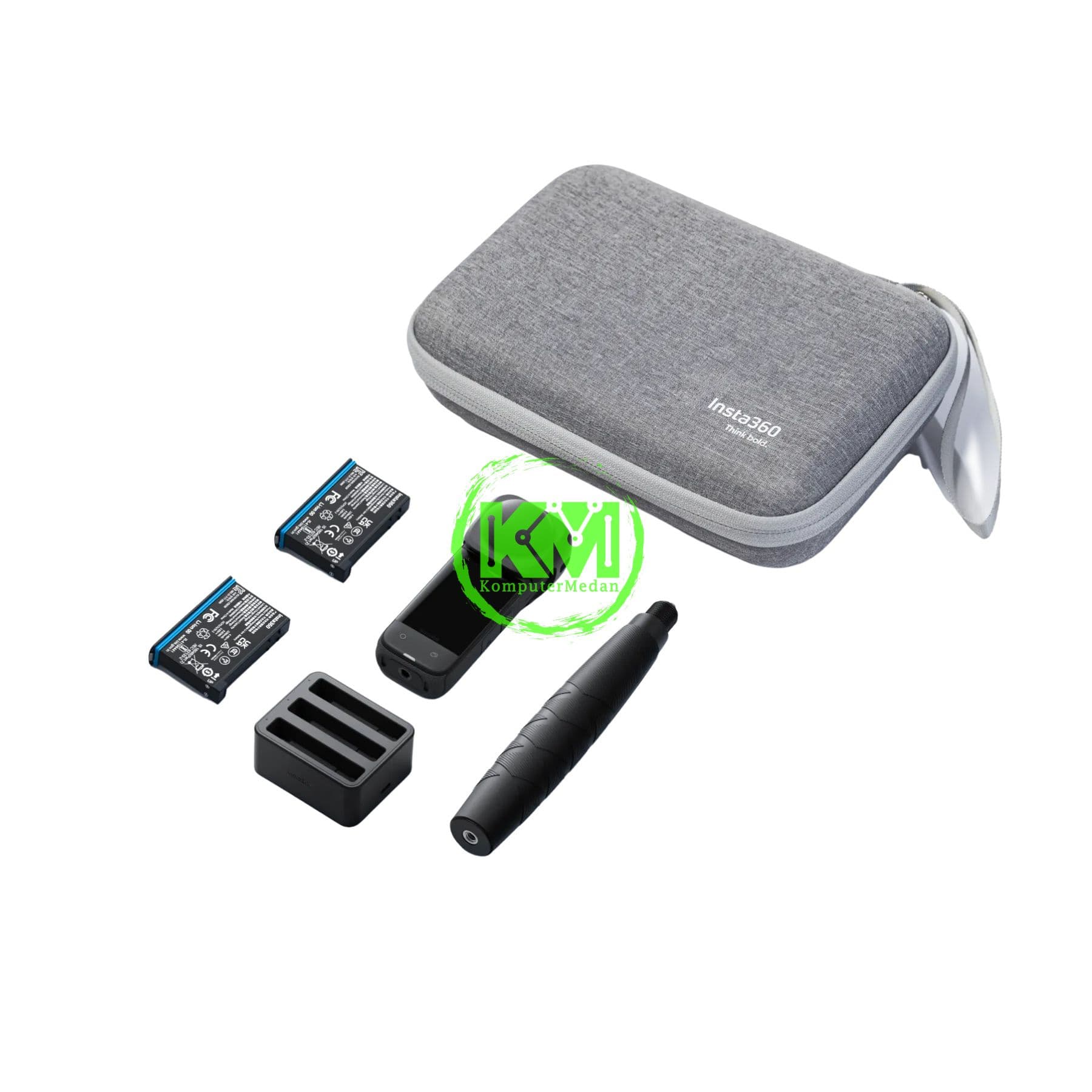 INSTA 360 SET X4 WITH CARRY CASE SELFIE STICK 85CM 85CM AND BATTERY - Image 1