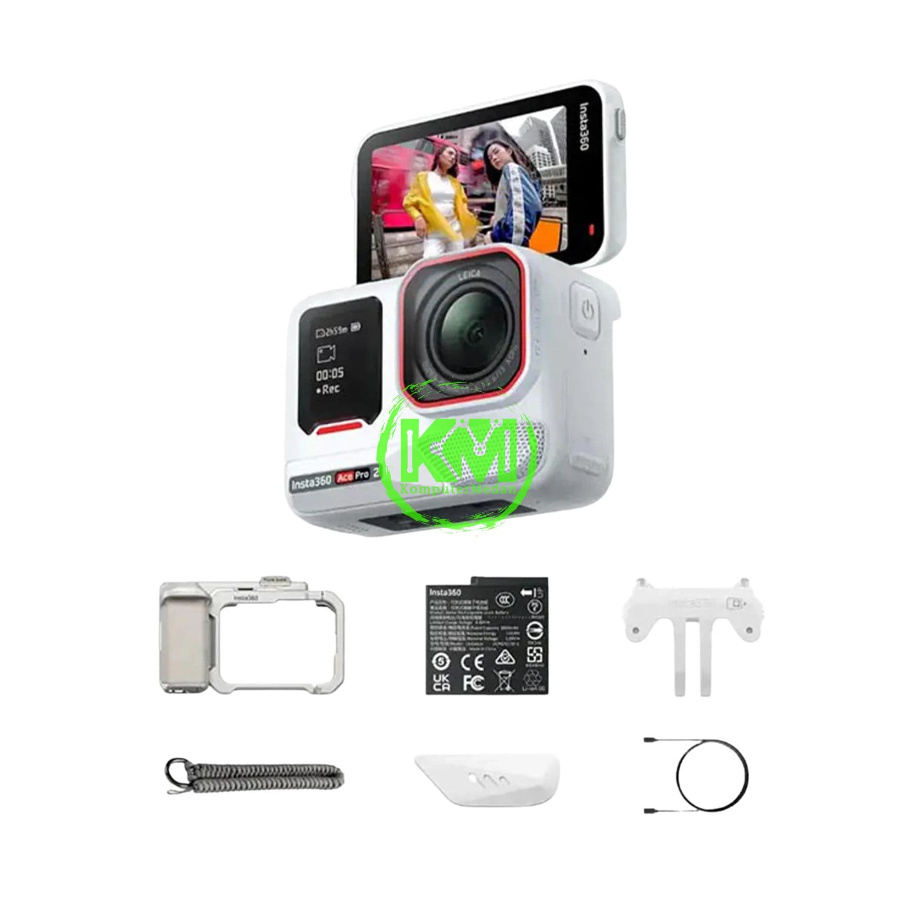 INSTA 360 ACE PRO 2 SINGLE BATTERY (ARCTIC WHITE) XPLORER BUNDLE (MOONLIGHT SILVER) - Image 3