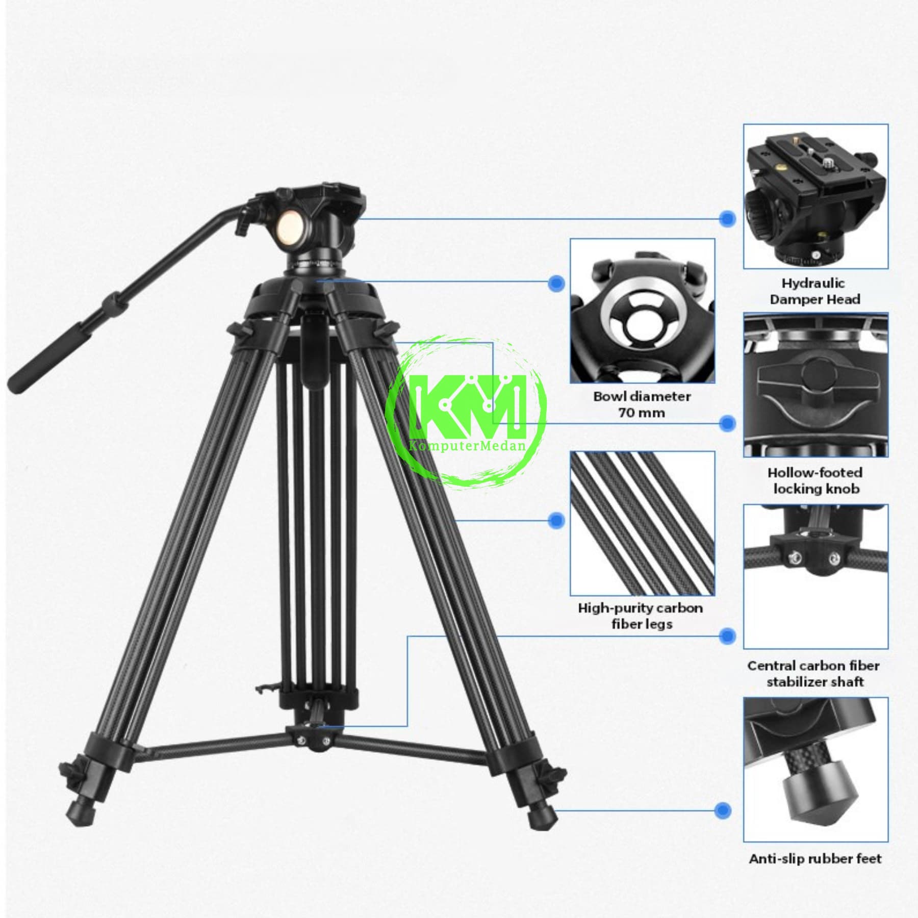 BEIKE BK V-900C CARBON FIBER TRIPOD