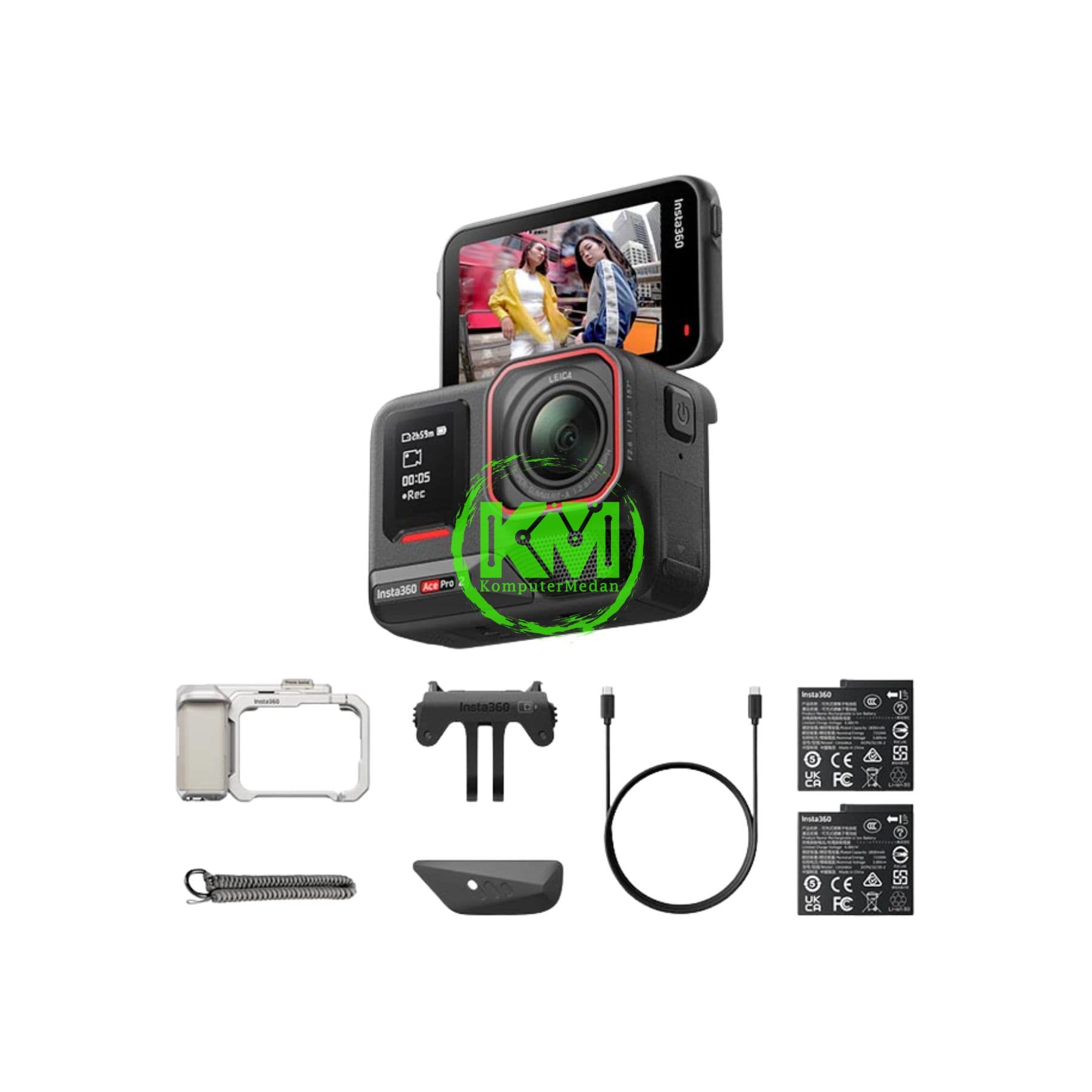 INSTA 360 ACE PRO 2 DUAL BATTERY XPLORER BUNDLE (SILVER) - Image 5