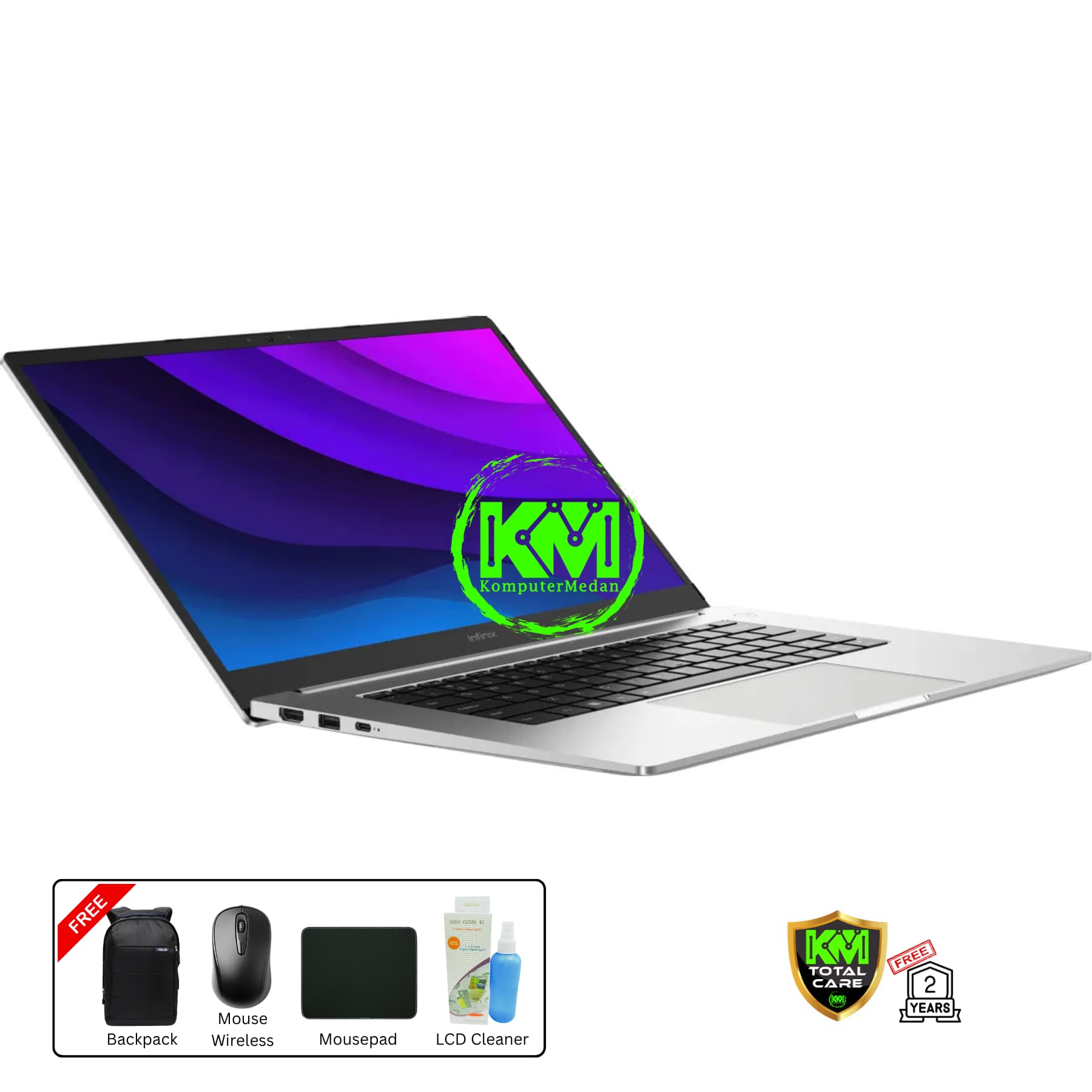 INFINIX XBOOK B14 RYZEN 5 - 7535HS 8GB 512GB SSD (SILVER) - Image 4