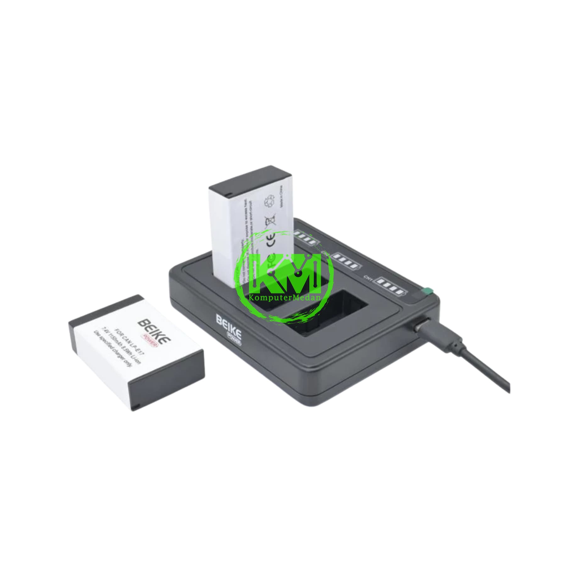 BEIKE POWER BATTERY LP-E17 1150MAH - 2 BATTERY+1 CHARGER - Image 4