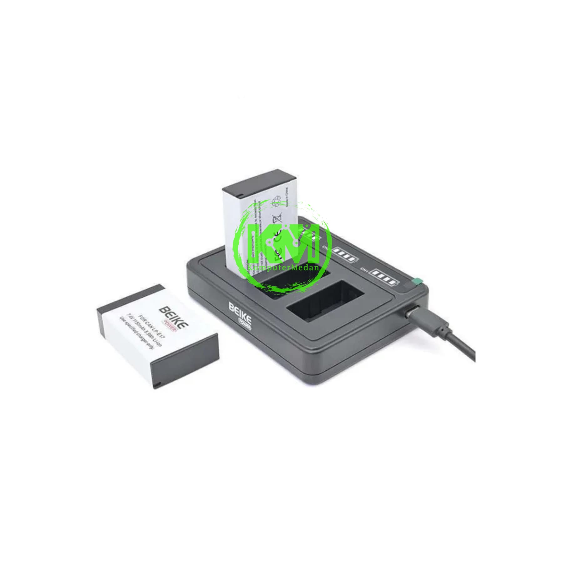 BEIKE POWER BATTERY LP-E17 1150MAH - 2 BATTERY+1 CHARGER