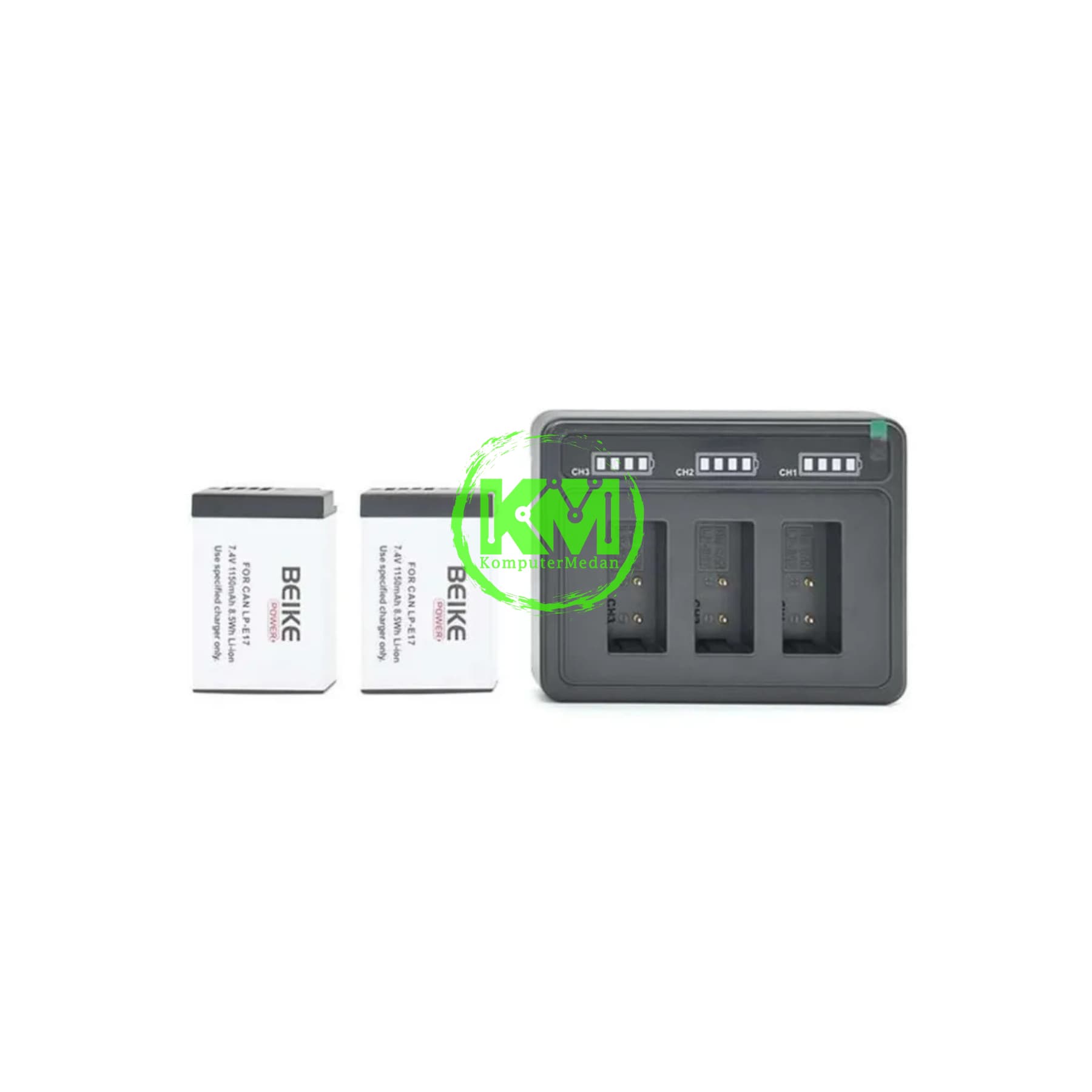 BEIKE POWER BATTERY LP-E17 1150MAH - 2 BATTERY+1 CHARGER - Image 2