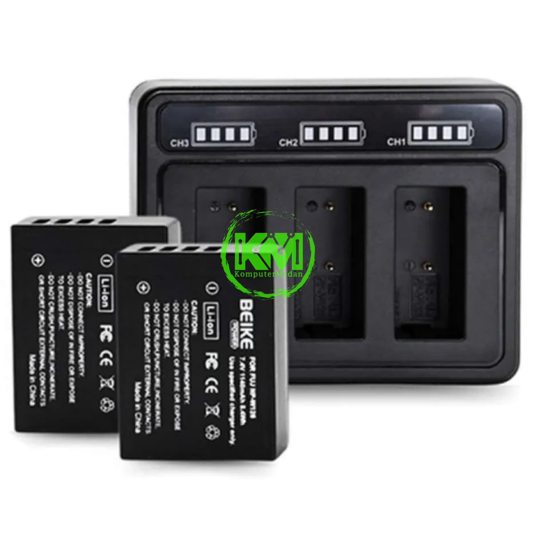 BEIKE POWER BATTERY 2 NP-W126 1140 MAH BATTERY+1 CHARGER - Image 3