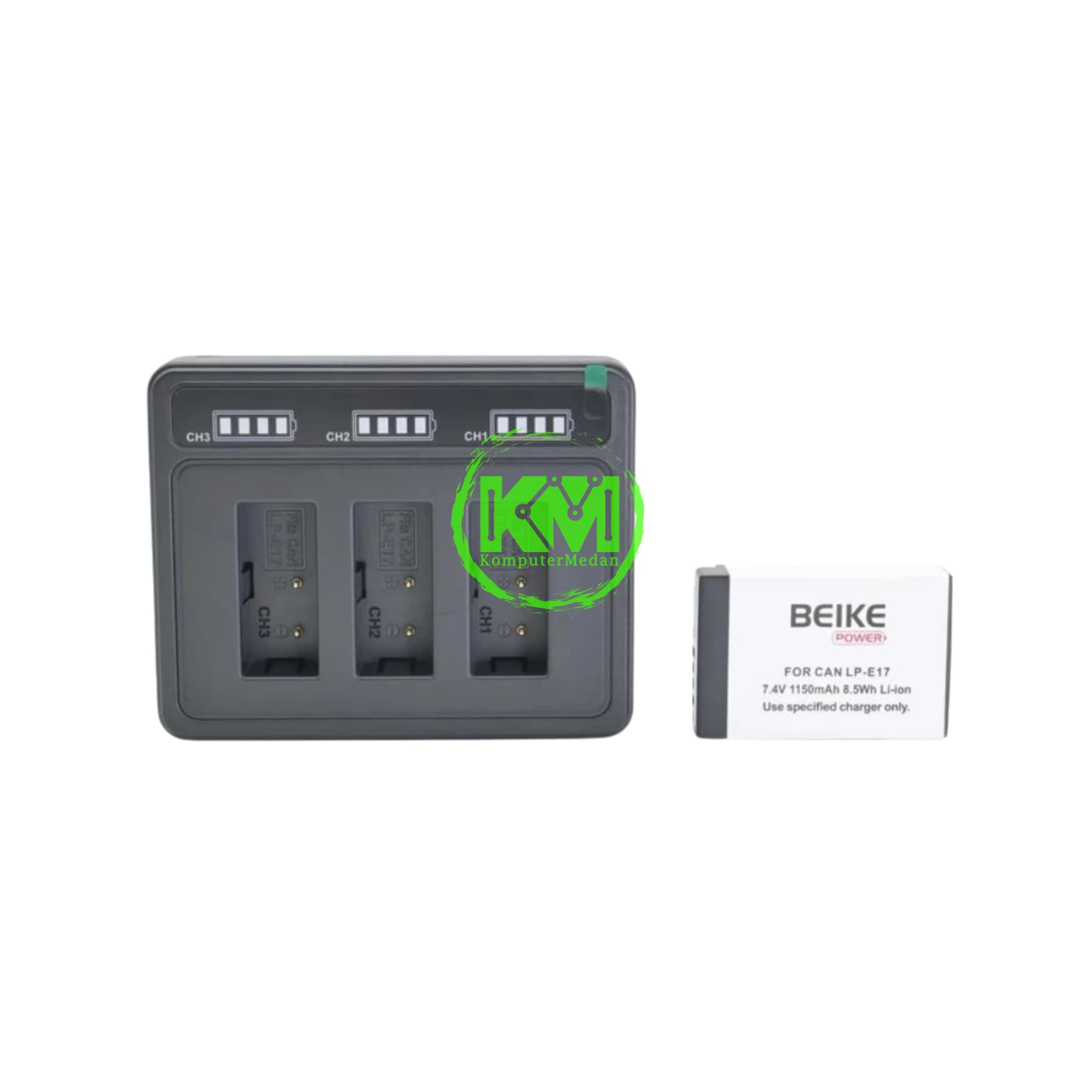 BEIKE POWER BATTERY LP-E17 1150MAH - 2 BATTERY+1 CHARGER - Image 3