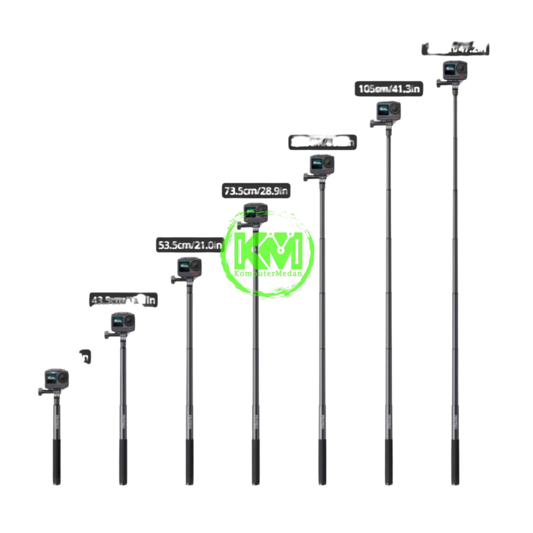 AKASO SELFIE STICK 120CM + 19CM TRIPOD - Image 2