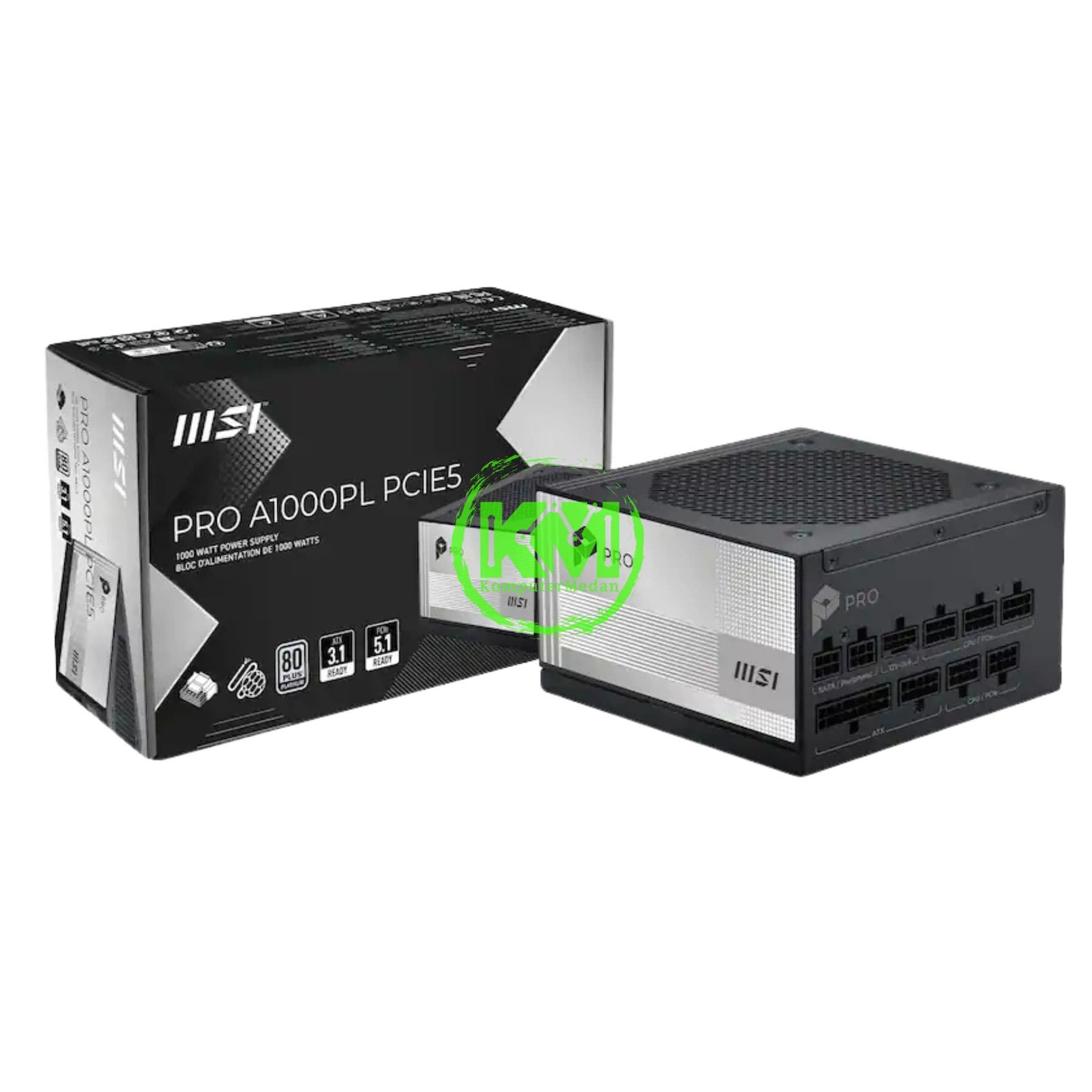 MSI PRO A1000PL 1000W 80+ PLATINUM FULL MODULAR POWER SUPPLY