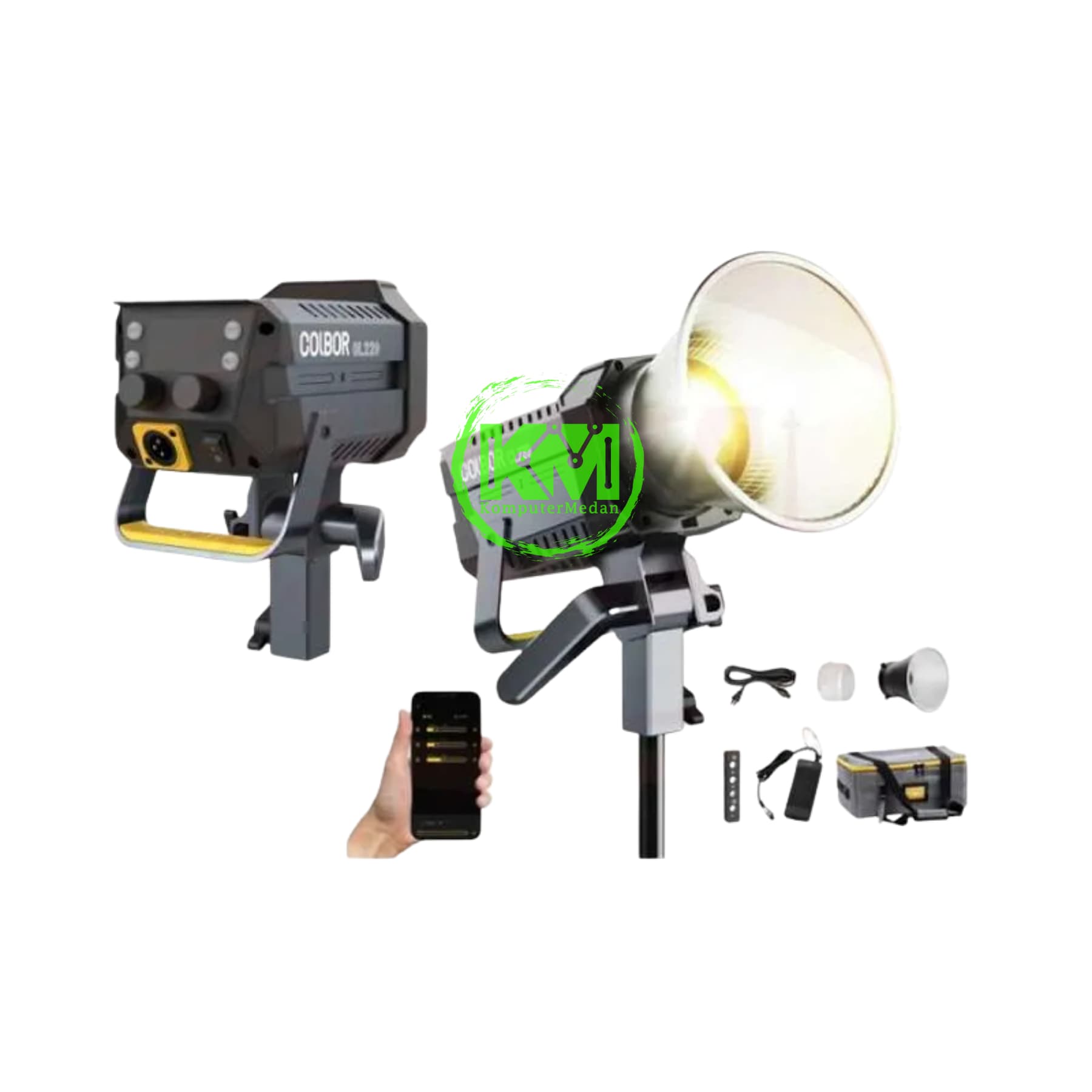 COLBOR CL220R RGB COB VIDEO LIGHT + COLBOR LIGHTSTAND - Image 1