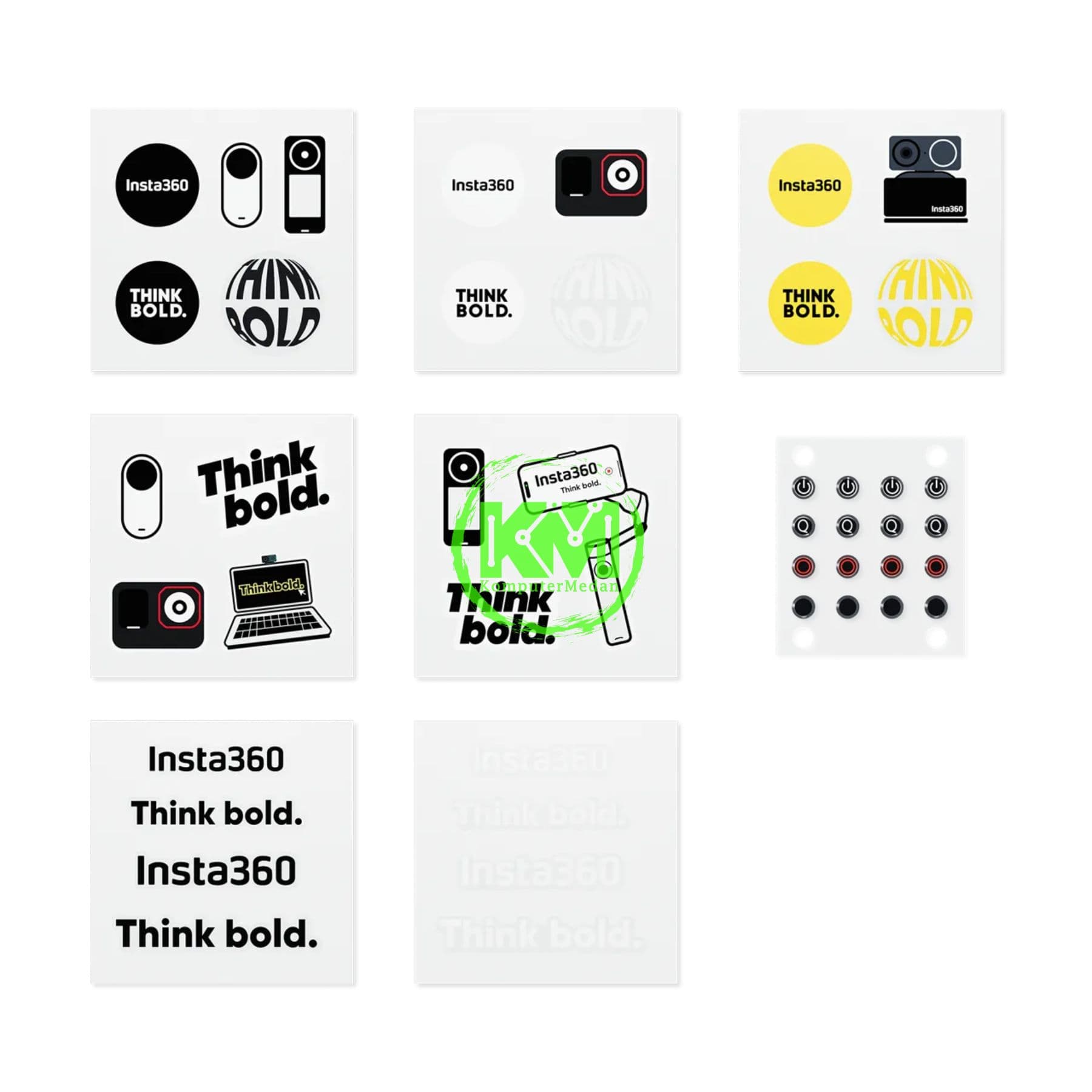 INSTA 360 BUTTON STICKER SET - Image 3