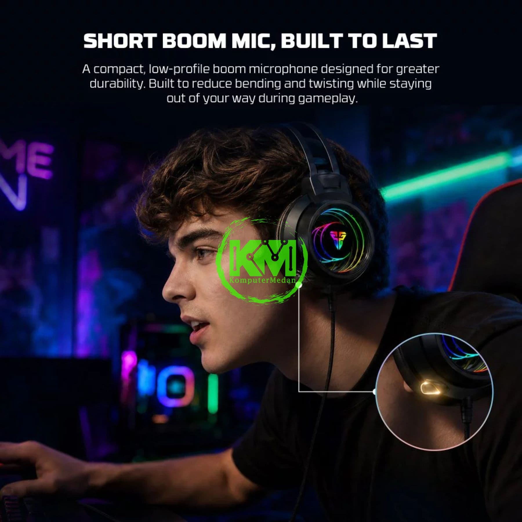 FANTECH LOOP 7.1 NEO HG32 GAMING HEADSET - BLACK - Image 2