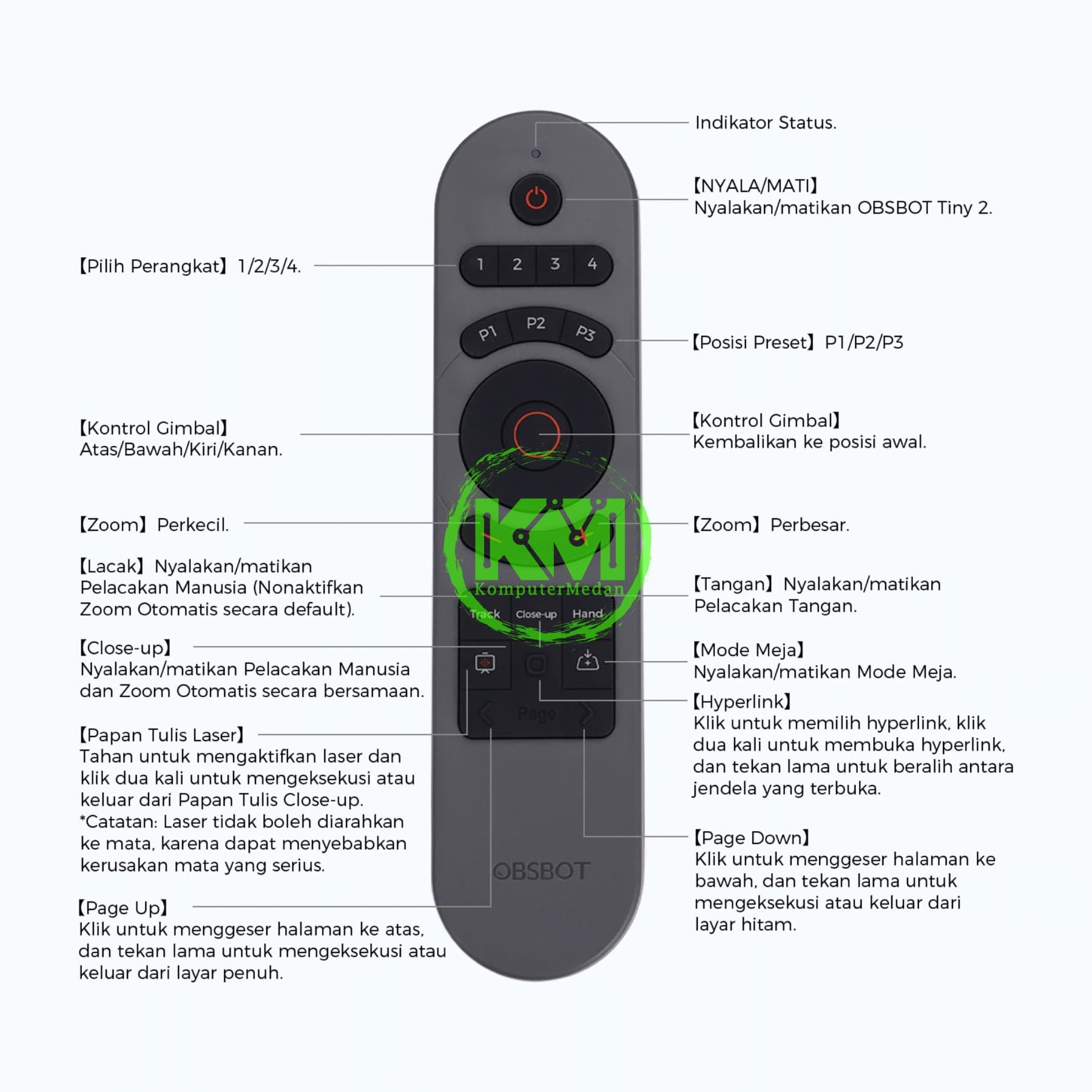 OBSBOT SET TINY 2 LITE WITH TINY SMART REMOTE CONTROL 2 - Image 6