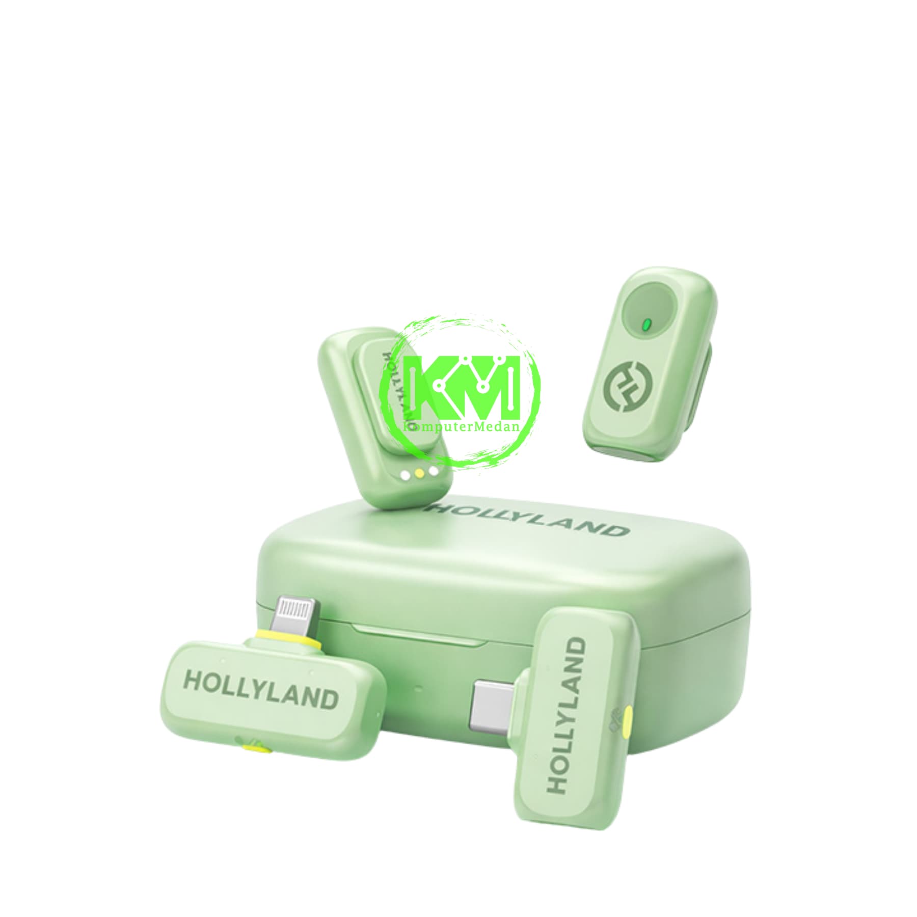 HOLLYLAND LARK A1 COMBO (LIGHTNING & TYPE-C) - GREEN - Image 1