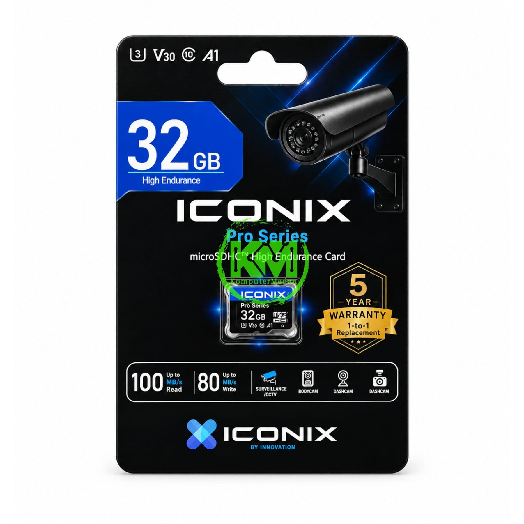 ICONIX MICROSD 32GB MICROSDHC 100/80 MBPS MEMORY CARD - NP - Image 1