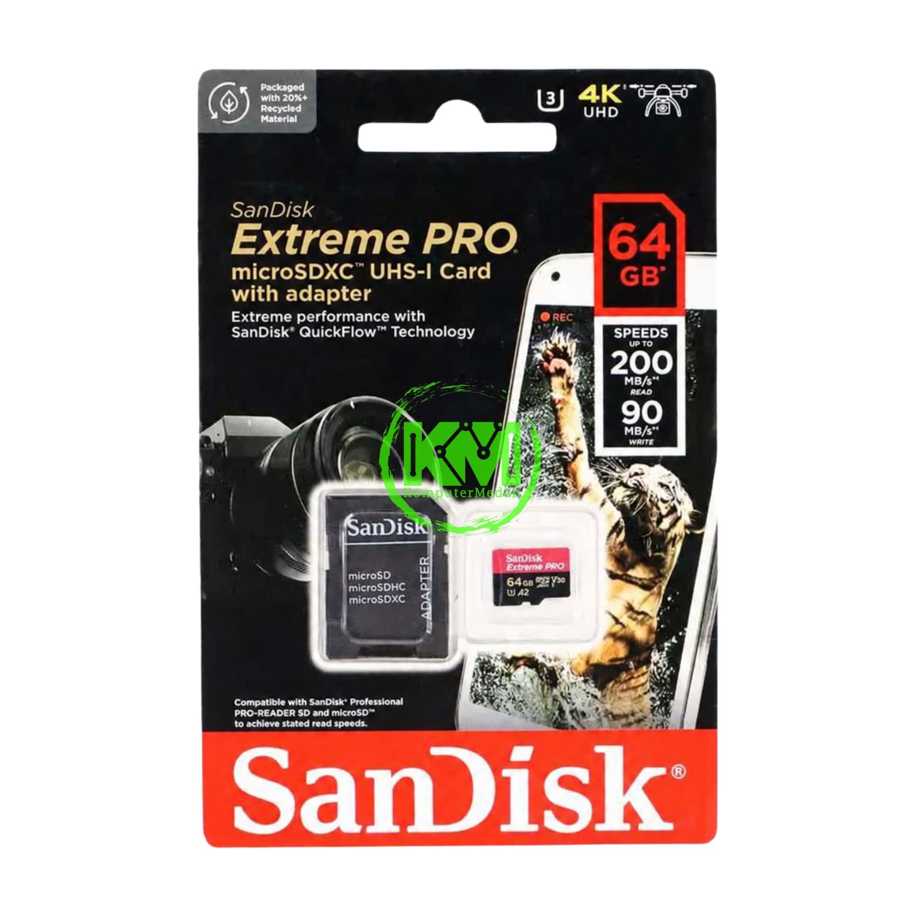 SANDISK MICROSD EXTREME PRO 64GB 200 90MB MEMORY CARD - NP
