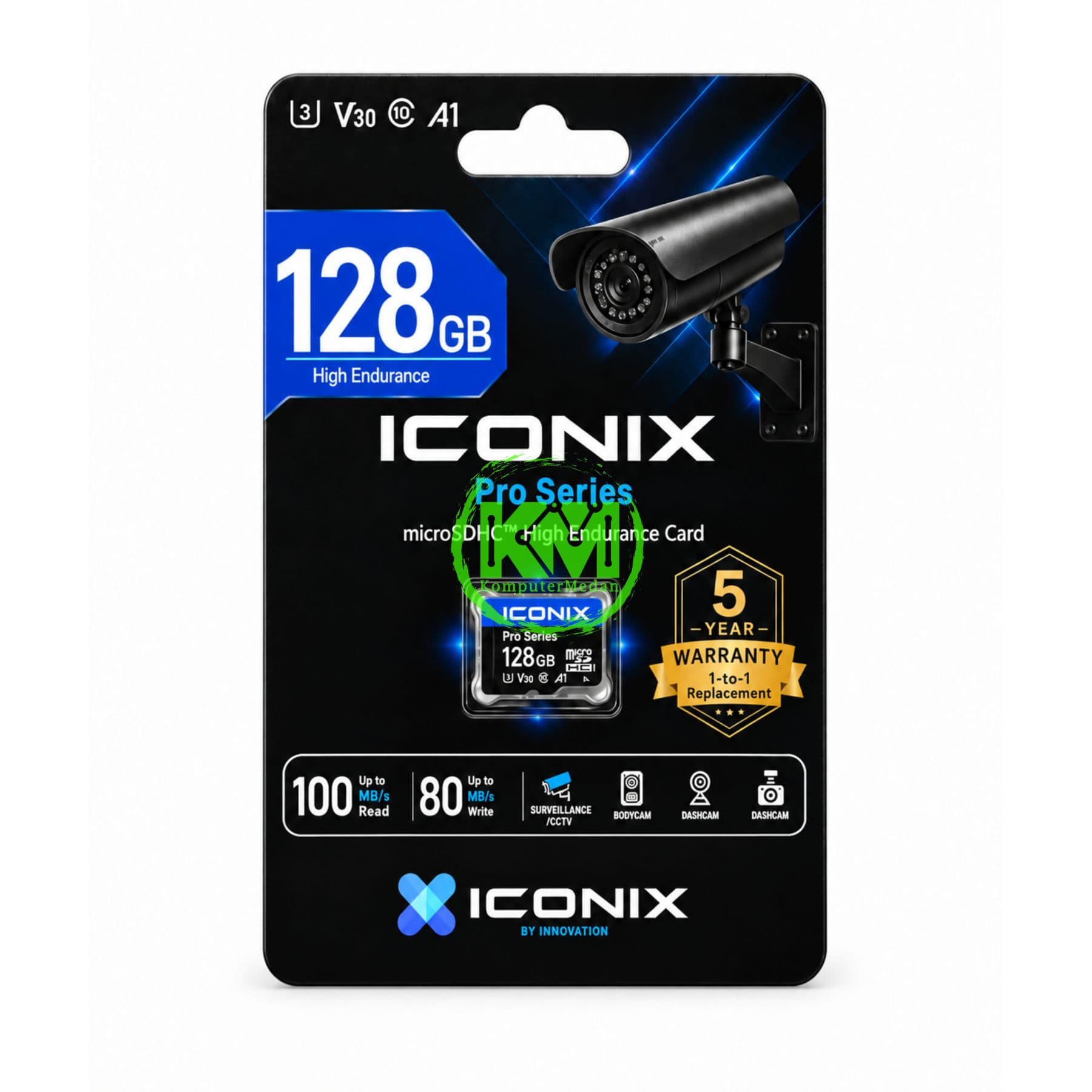 ICONIX MICROSD 128GB MICROSDXC 100/80 MBPS MEMORY CARD - NP