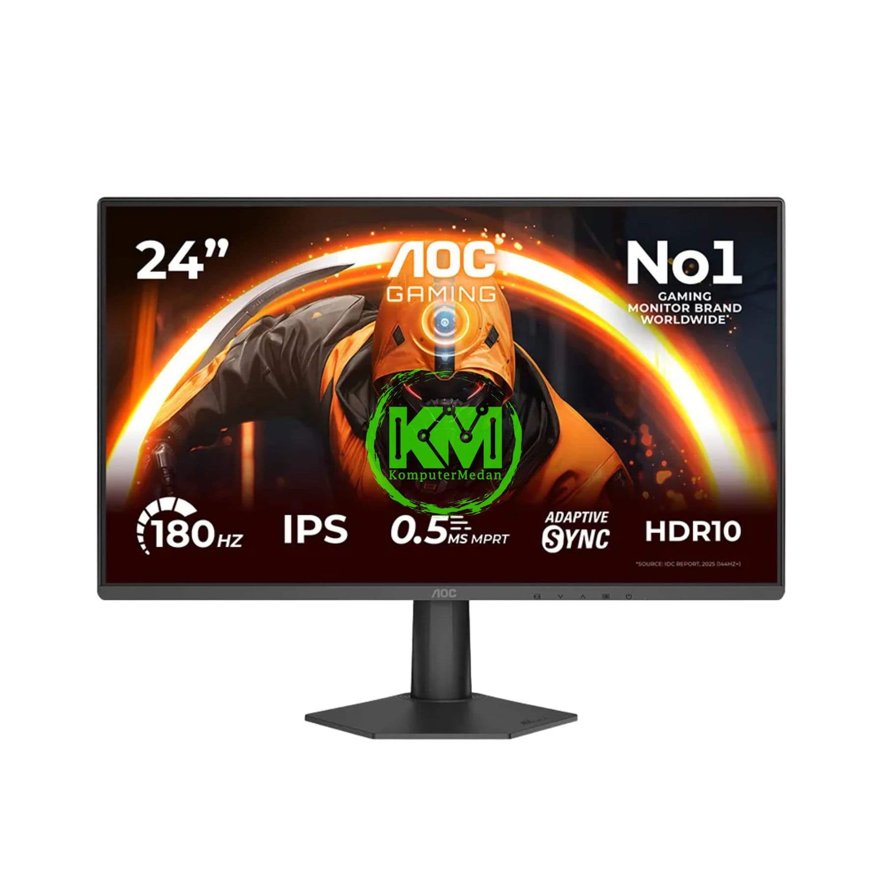 AOC 24G50F/70 (24"/FHD/IPS/180HZ/0.5MS/HDMI/DP/AUDIO OUT/G-SYNC COMPATIBLE/VESA)
