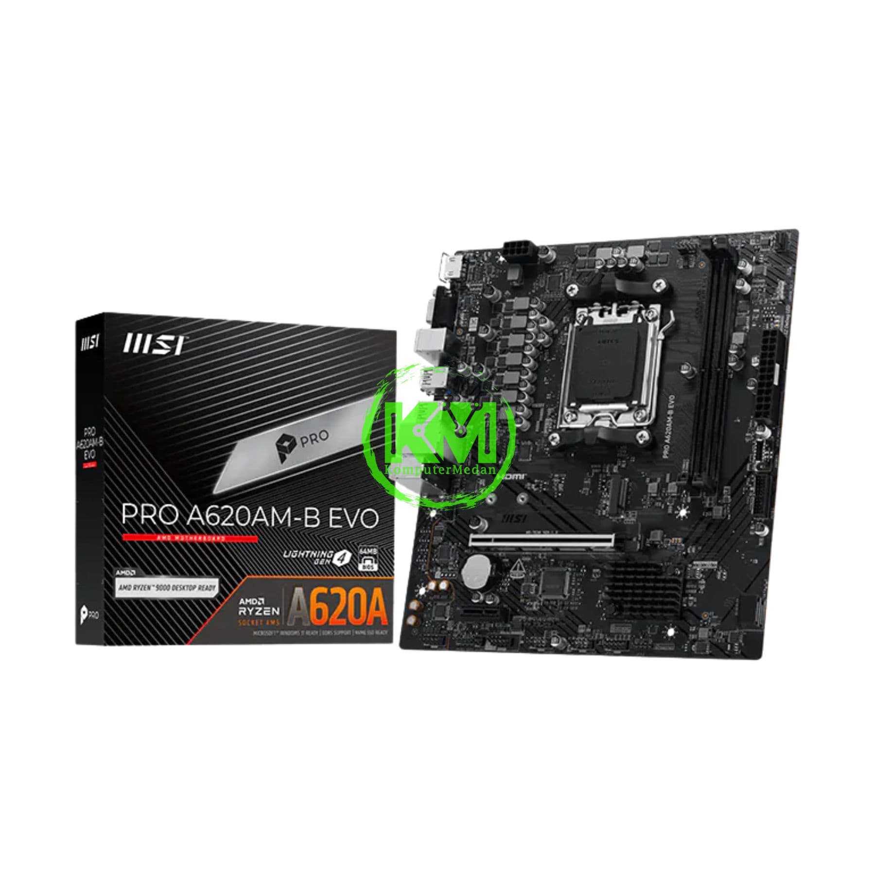MSI PRO A620AM-B EVO DDR5 MOTHERBOARD - Image 1