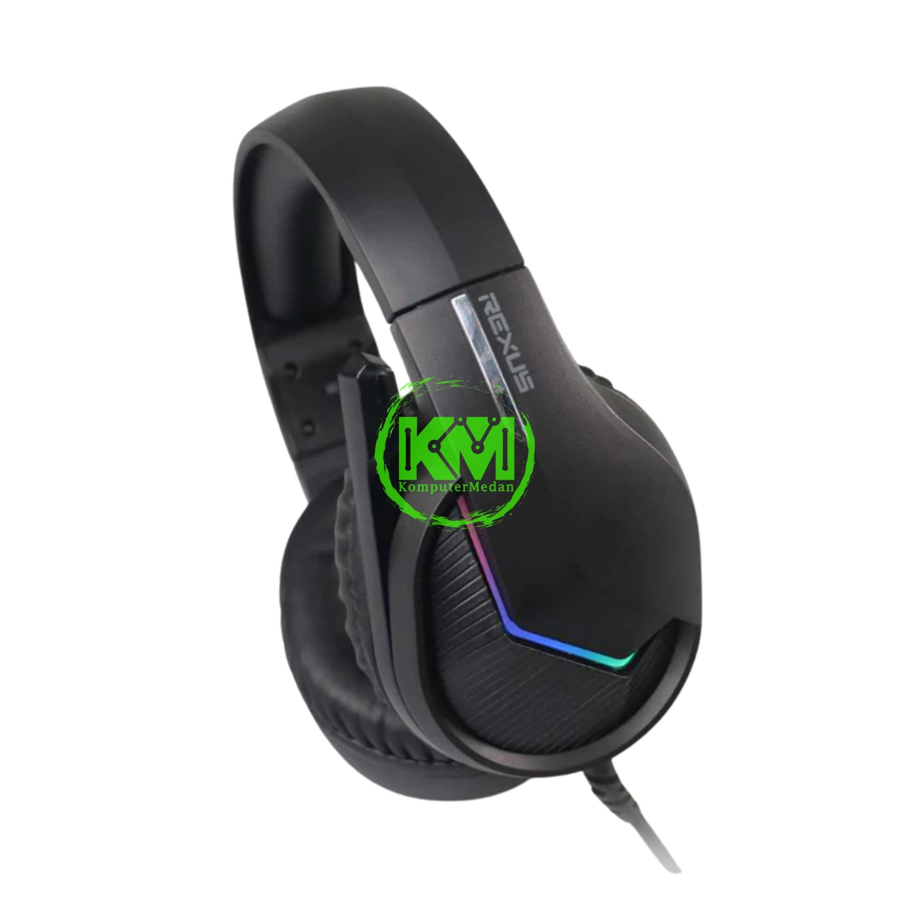 REXUS VONIX F80 RGB GAMING HEADSET - BLACK & WHITE - Image 3
