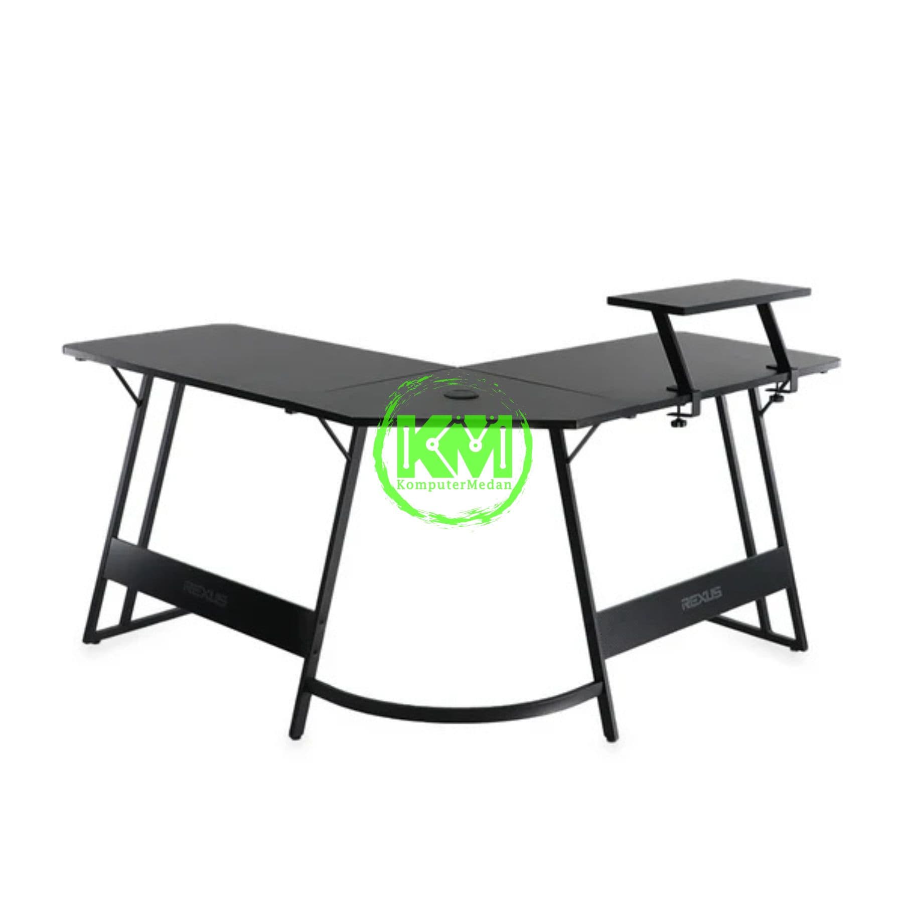 REXUS STRONGHOLD V.2 RXD-230 GAMING DESK - FULL BLACK - Image 1