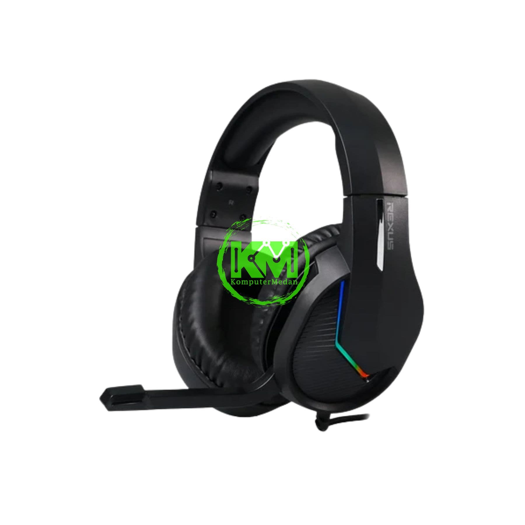 REXUS VONIX F80 RGB GAMING HEADSET - BLACK & WHITE - Image 2