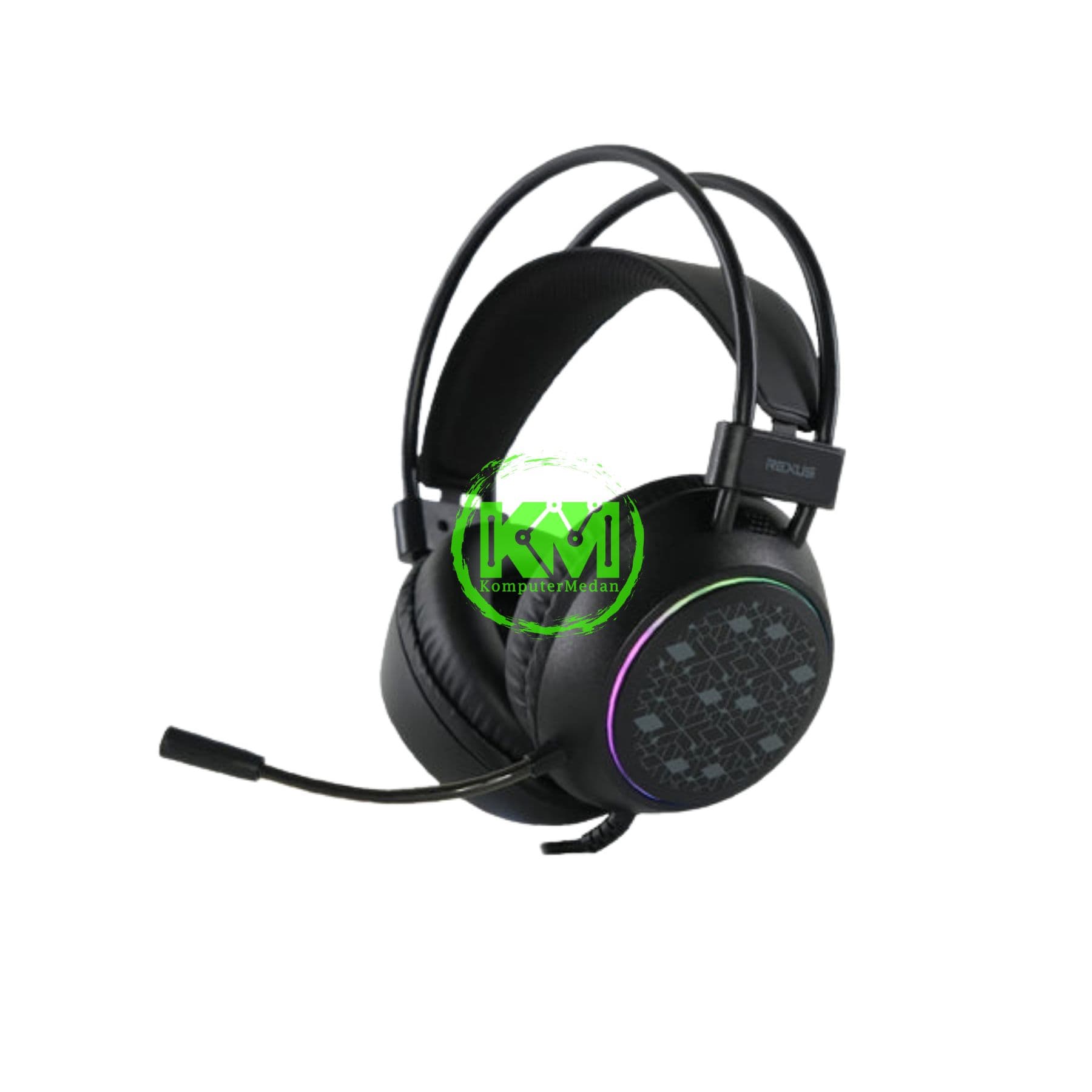 REXUS WIRED HF10 GAMING HEADSET - BLACK & WHITE - Image 2