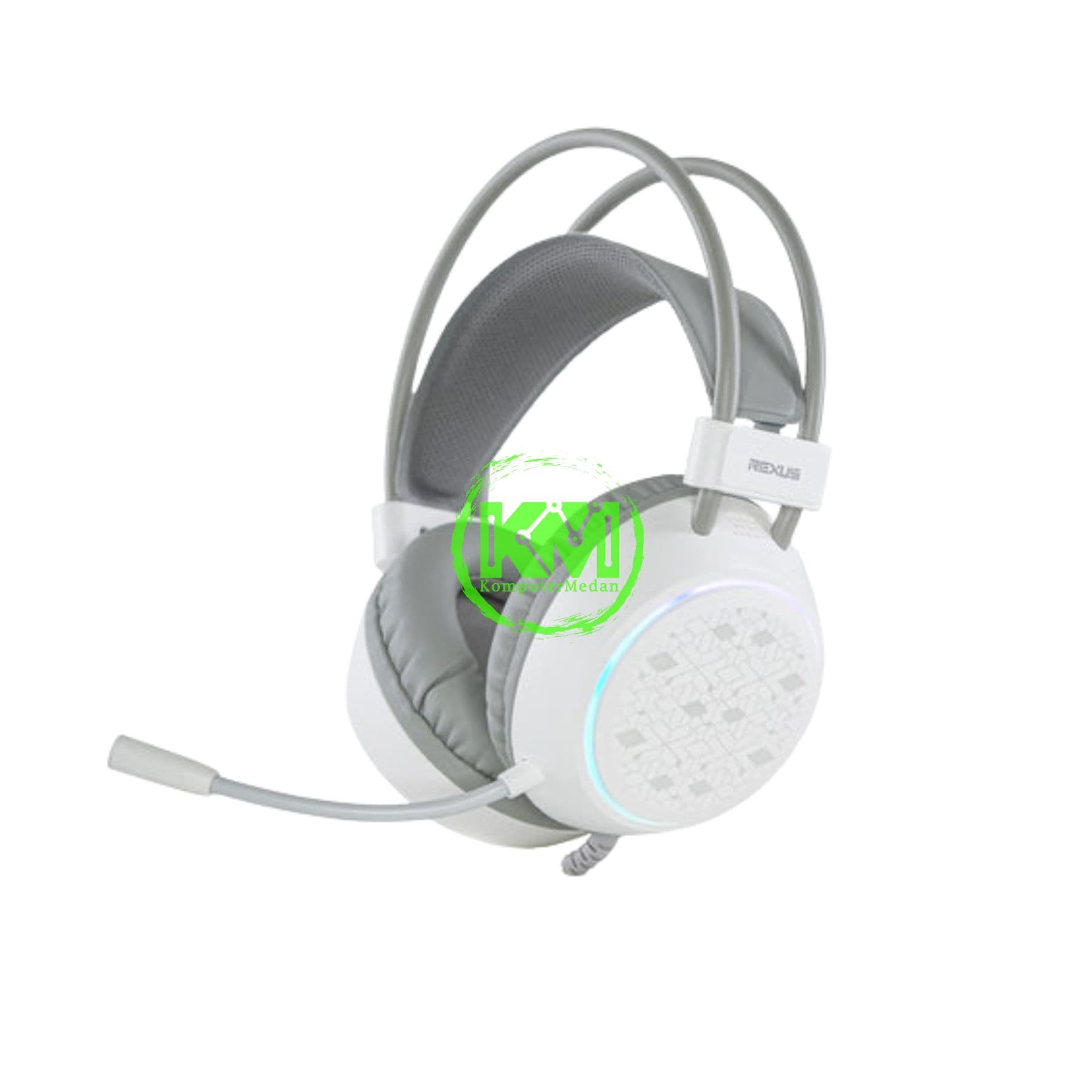 REXUS WIRED HF10 GAMING HEADSET - BLACK & WHITE - Image 3