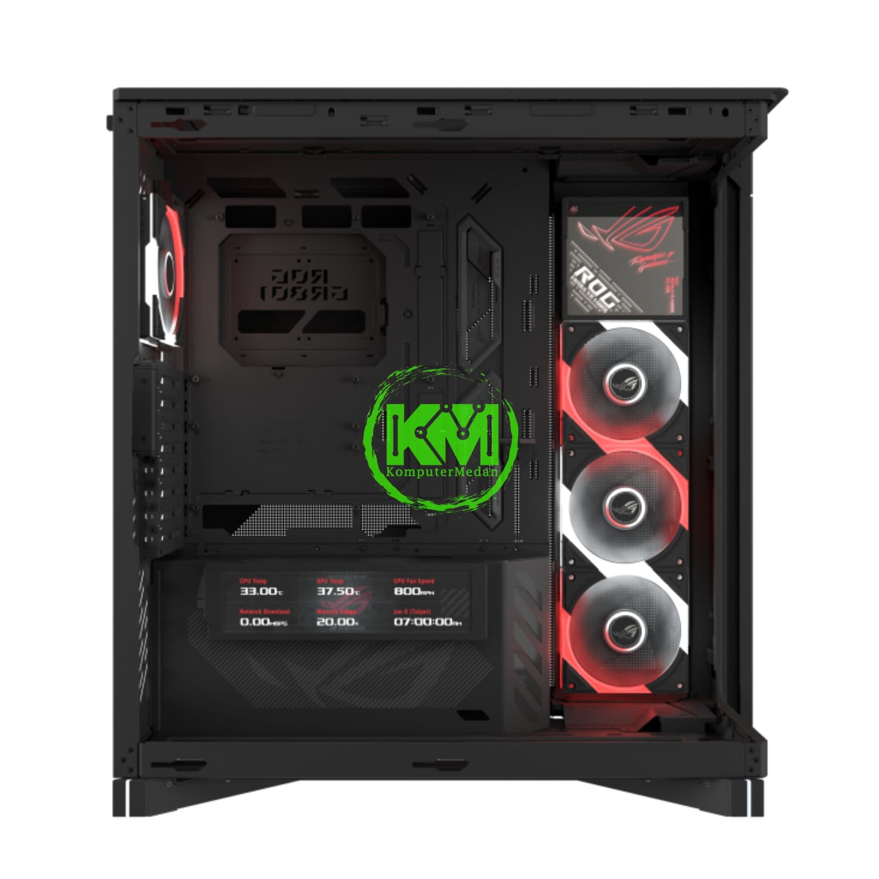 ASUS ROG CRONOX GR801 ARGB GAMING CASING - BLACK & WHITE - Image 3