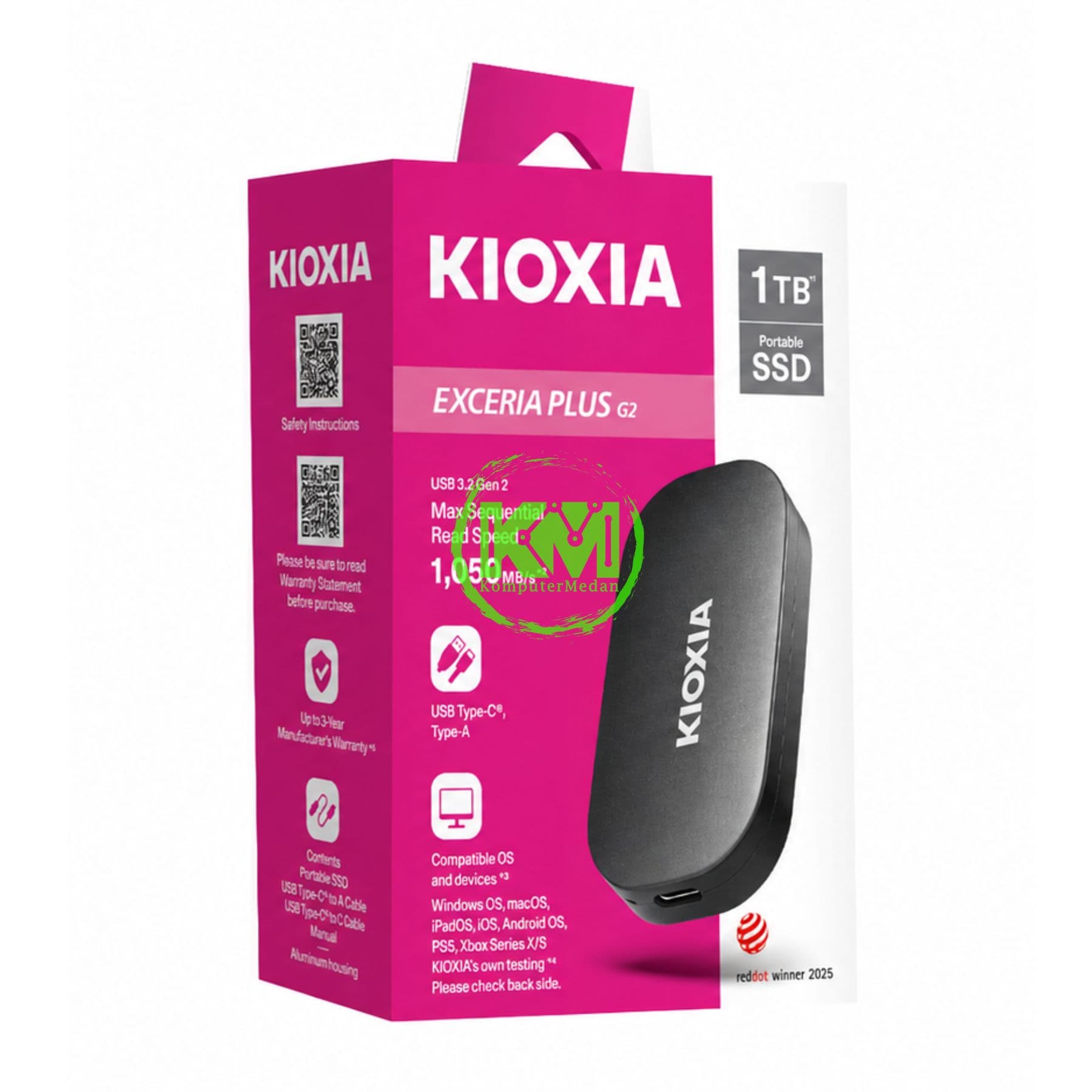 EXCERIA G2 1TB PORTABLE SSD - Image 1