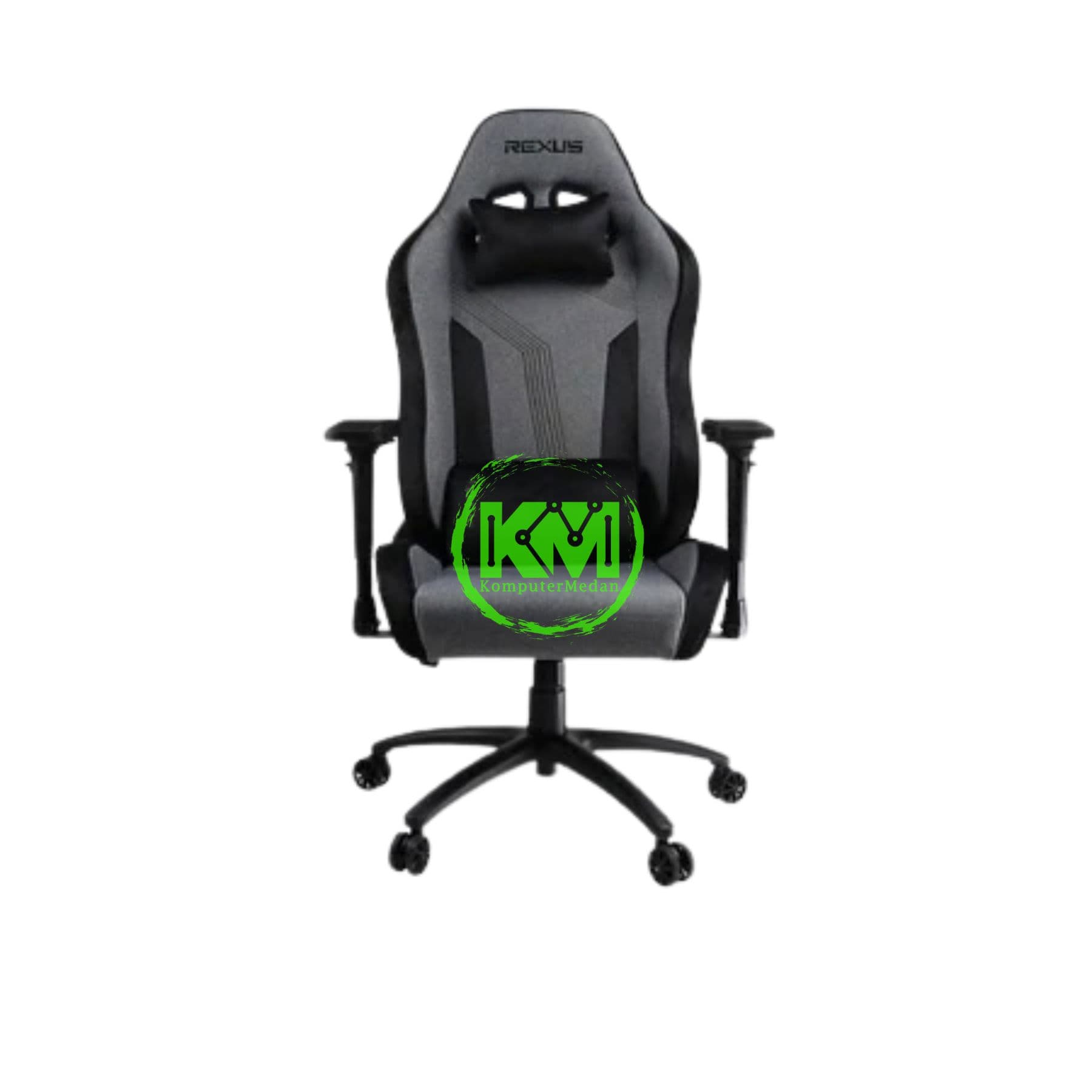 REXUS STOFFA RGC-211 GAMING CHAIR - JADE BLACK, STEEL BLUE, IVORY WHITE & ASH GREY - Image 5