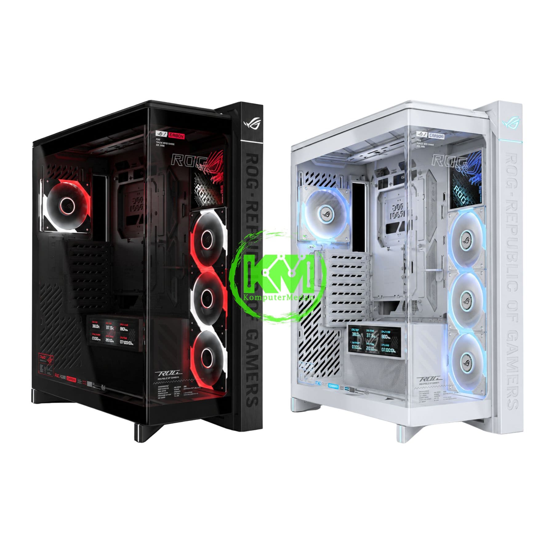 ASUS ROG CRONOX GR801 ARGB GAMING CASING - BLACK & WHITE - Image 1