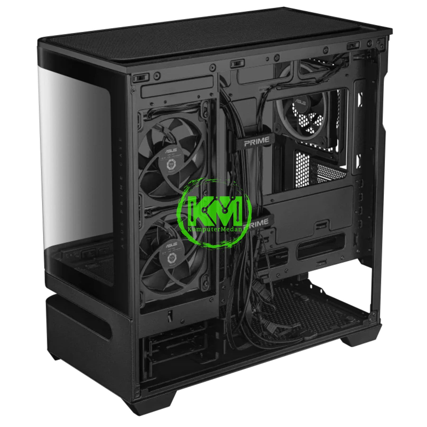 ASUS PRIME AP202 ARGB TG GAMING CASING BLACK & WHITE - Image 5