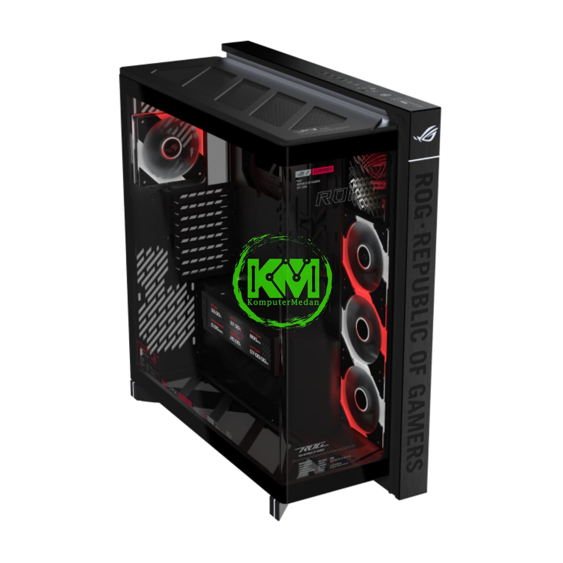 ASUS ROG CRONOX GR801 ARGB GAMING CASING - BLACK & WHITE - Image 2