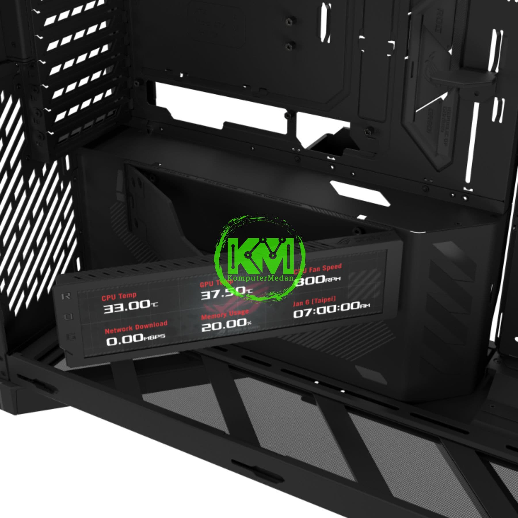 ASUS ROG CRONOX GR801 ARGB GAMING CASING - BLACK & WHITE - Image 5