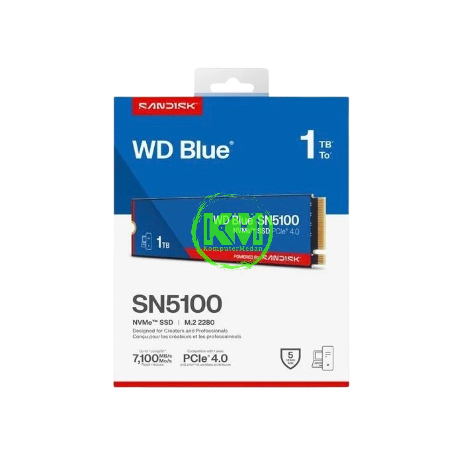 WD BLUE SN5100 1TB M.2 NVME 4.0 SSD