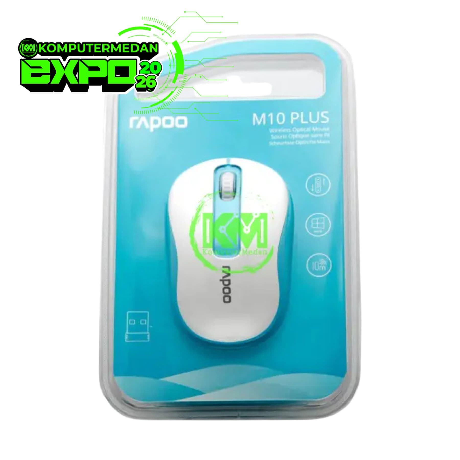 RAPOO WIRELESS M10 PLUS MOUSE (BLACK/WHITE/RED/WHITE-BLUE/WHITE-RED)
