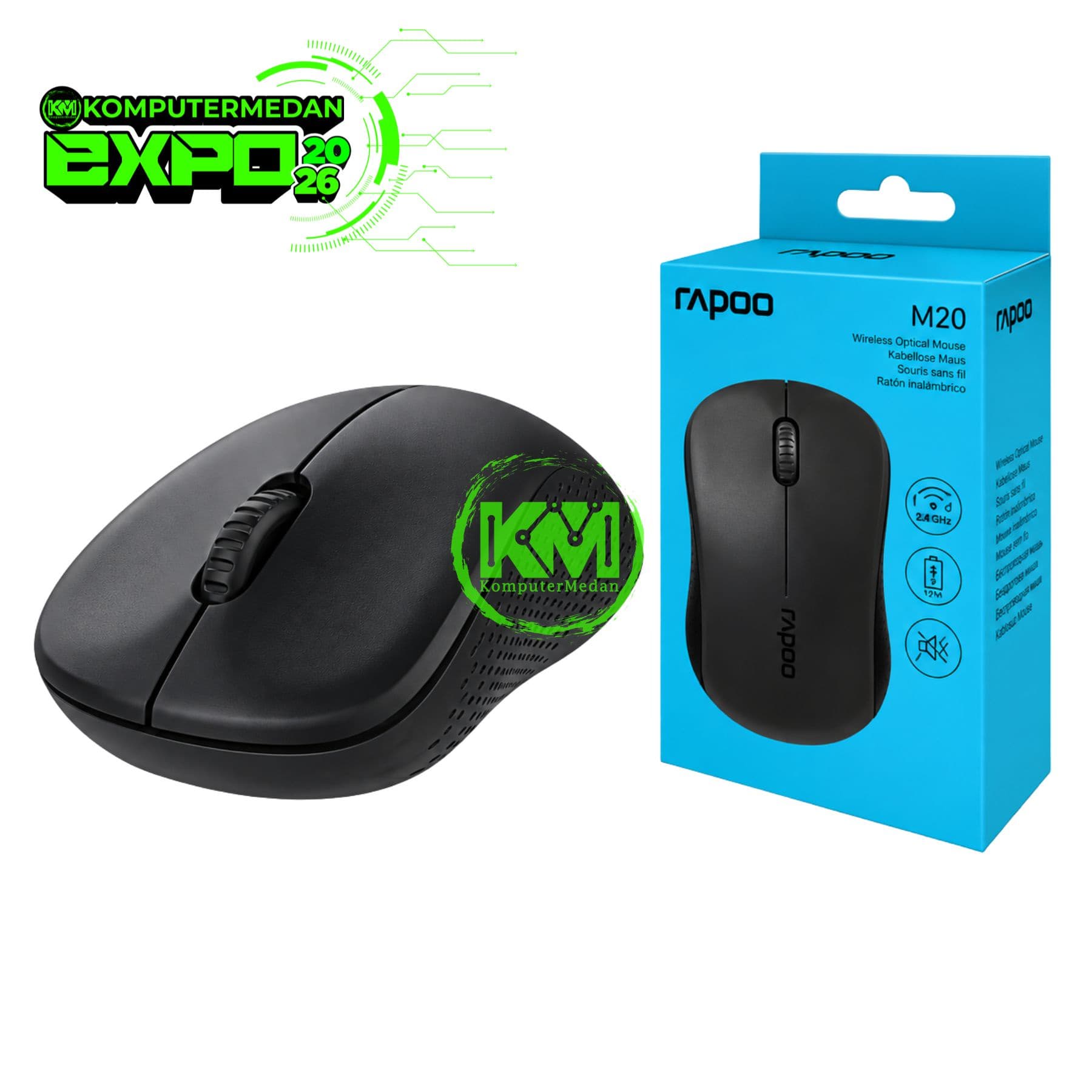 RAPOO WIRELESS M20 MOUSE (BLACK)