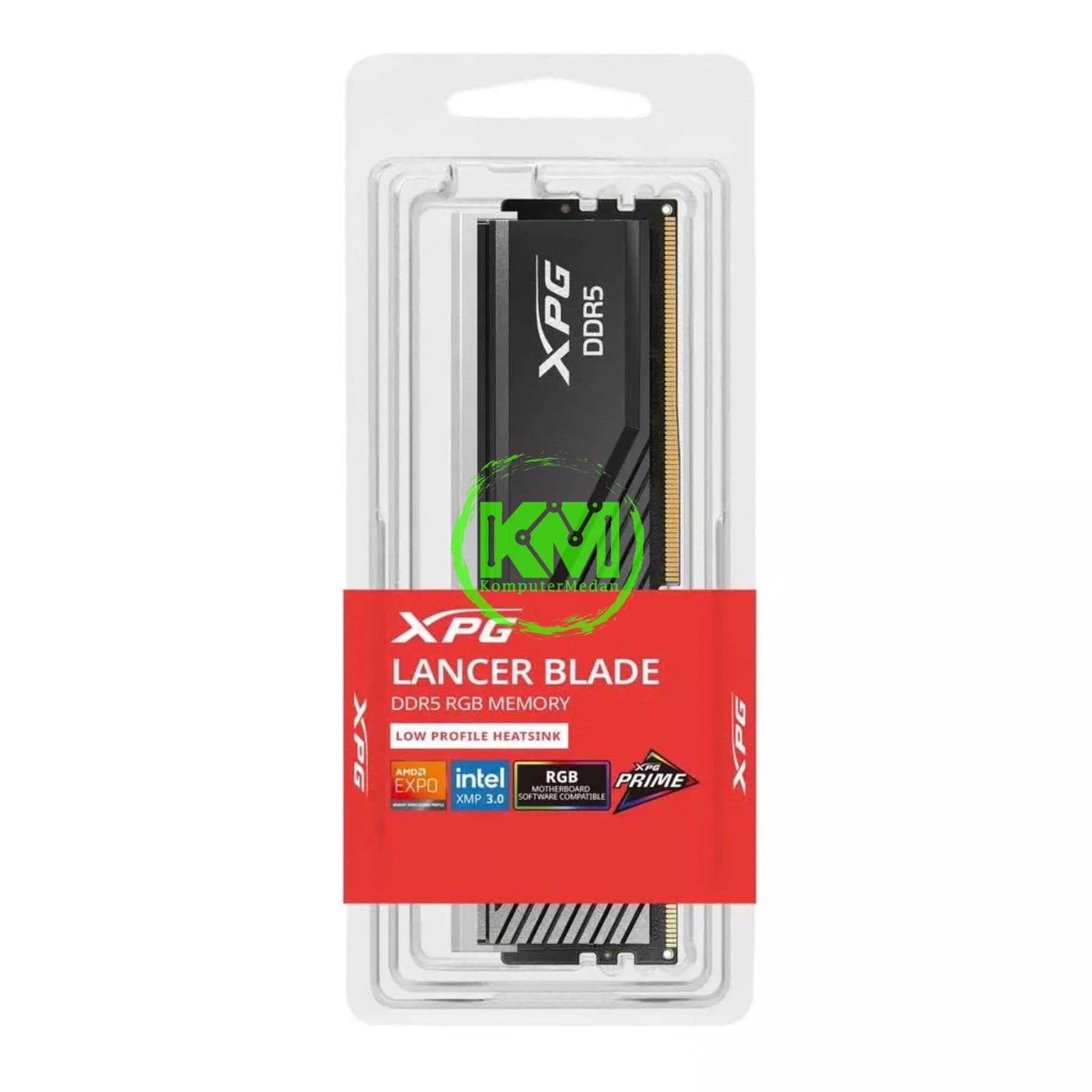 ADATA XPG RAM LONGDIMM DDR5 16GB (16GBX1) 5600MHZ LANCER BLADE RGB BLACK - NP - Image 1