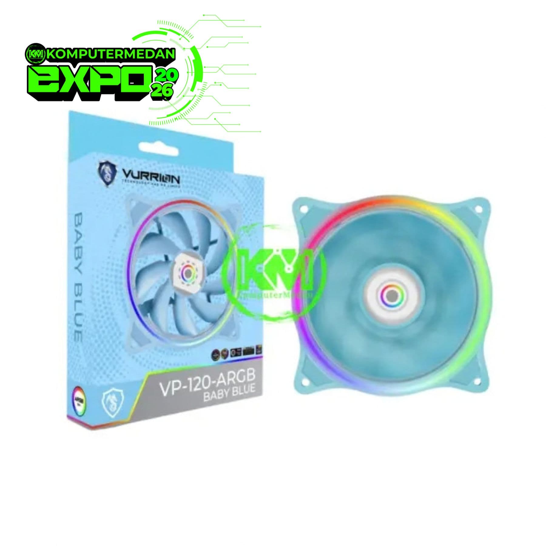 VURRION VP-120 BABY BLUE ARGB FAN CASING