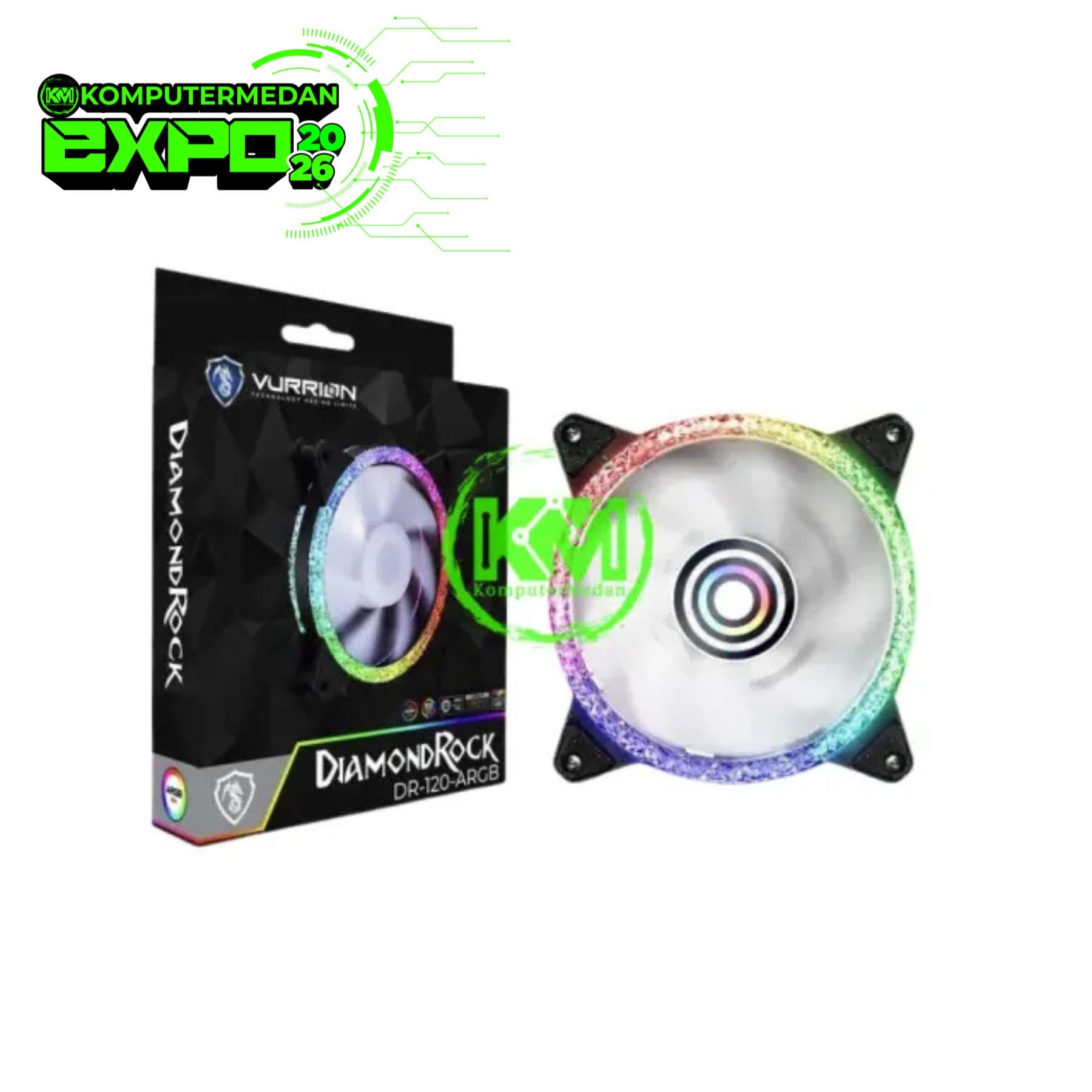 VURRION DR-120 DIAMOND ROCK ARGB FAN CASE